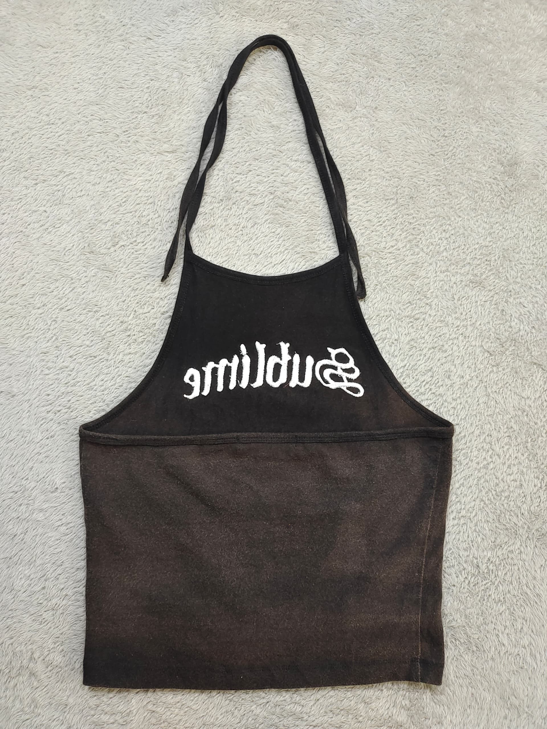 Band Tees Vintage Sublime Band Sun Logo Halter Crop Top Punk style Size S / US 4 / IT 40 - 2 Thumbnail