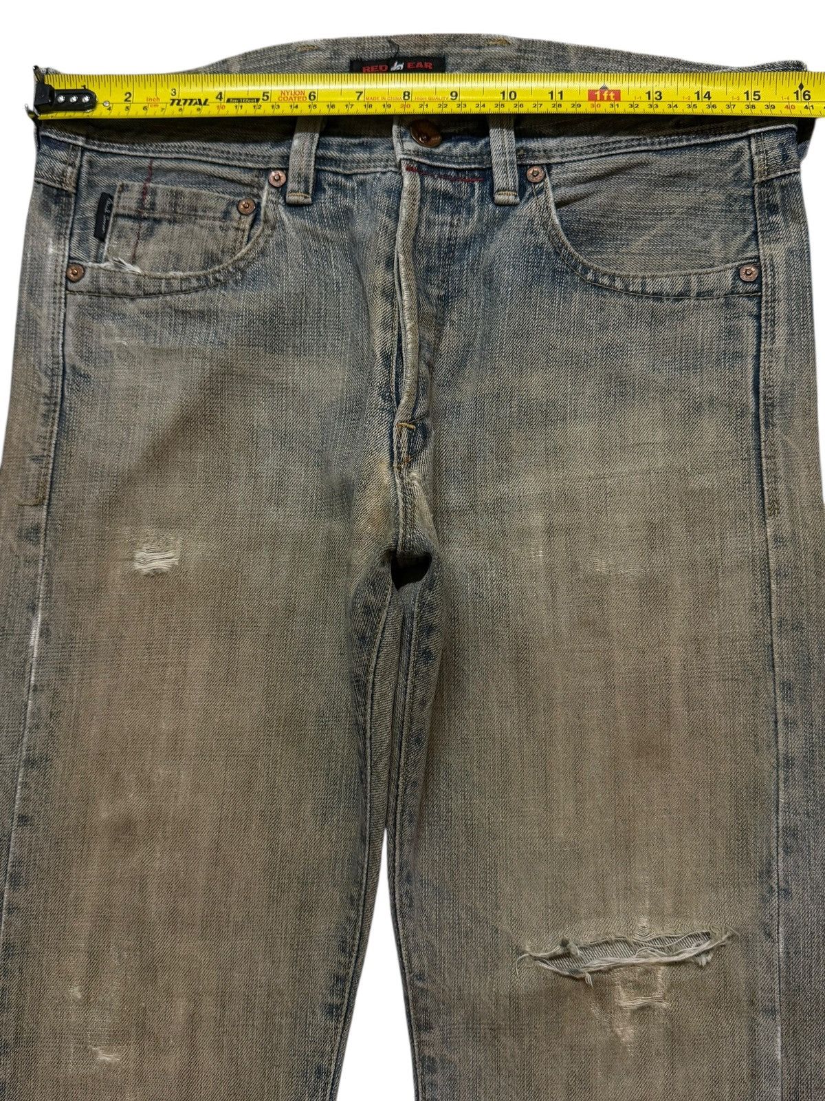 If Six Was Nine Vintage 90s Japanese Brand Mud Wash Distressed Straight Leg Size US 31 - 8 Thumbnail