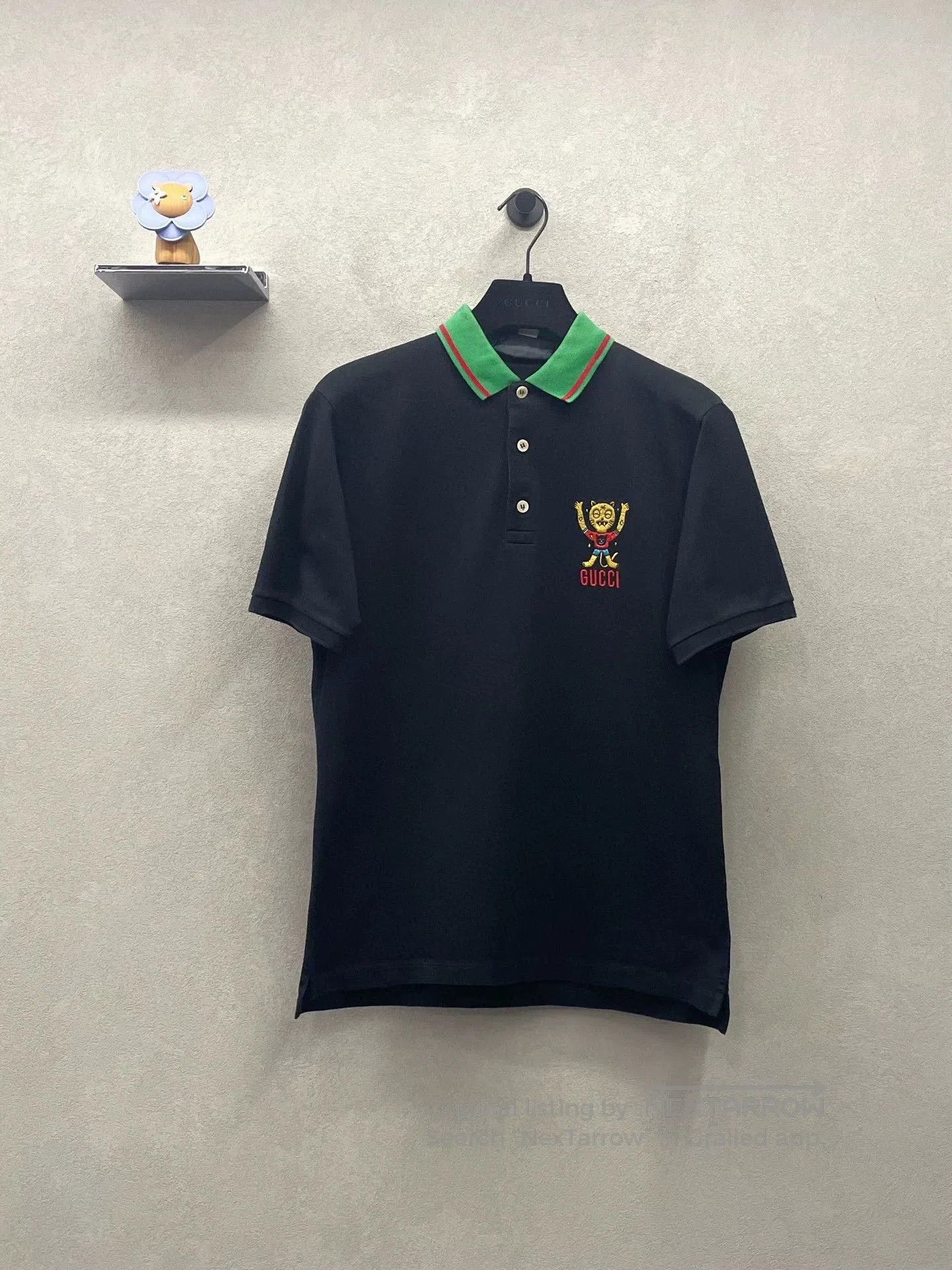 Gucci gucci black cat embroidered short sleeve polo. Size US S / EU 44-46 / 1 - 1 Thumbnail