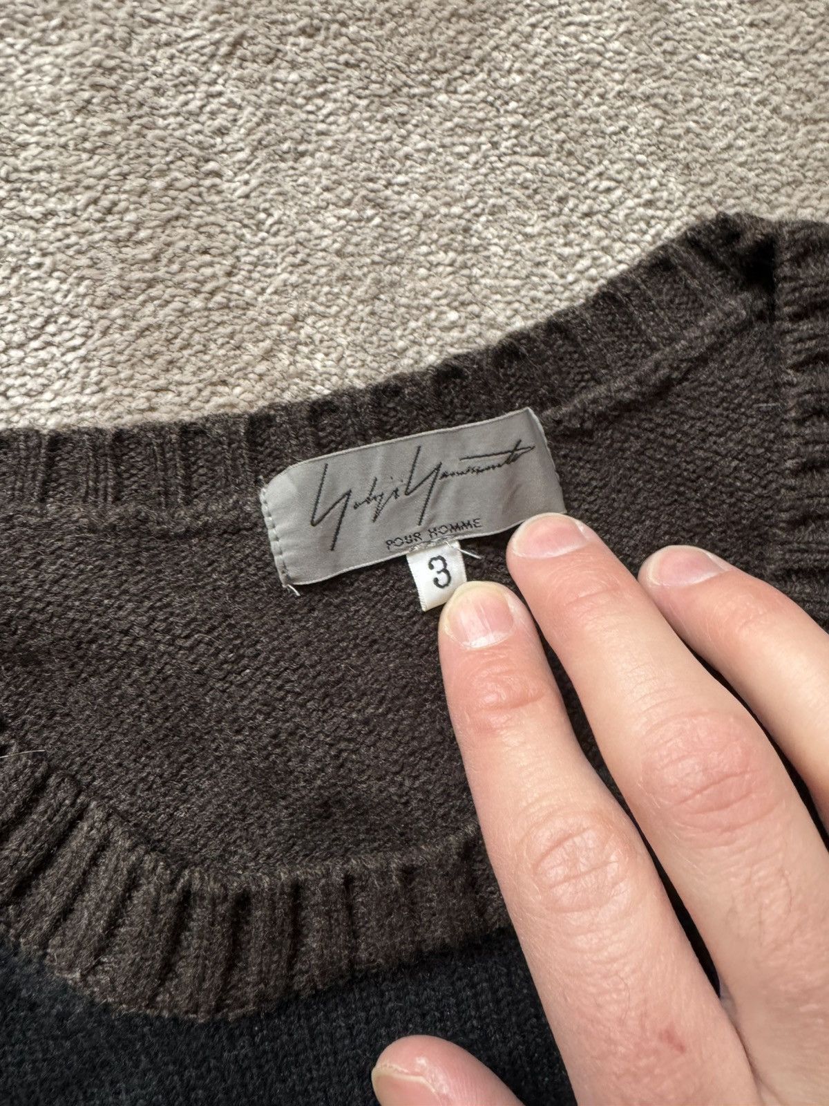 Yohji Yamamoto AW09 Shomben Kozo PENIS Contrast Sleeve Wool Sweater Size US L / EU 52-54 / 3 - 9 Thumbnail