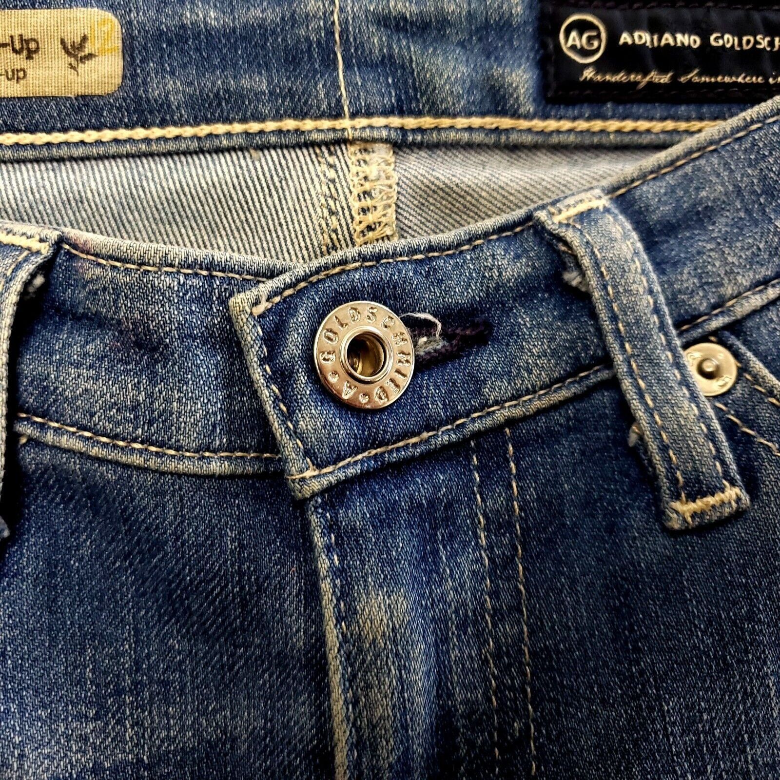 AG Adriano Goldschmied AG Adriano Goldschmied The Silt Roll-Up Denim Blue Jeans 28 Size 28" / US 6 / IT 42 - 4 Thumbnail