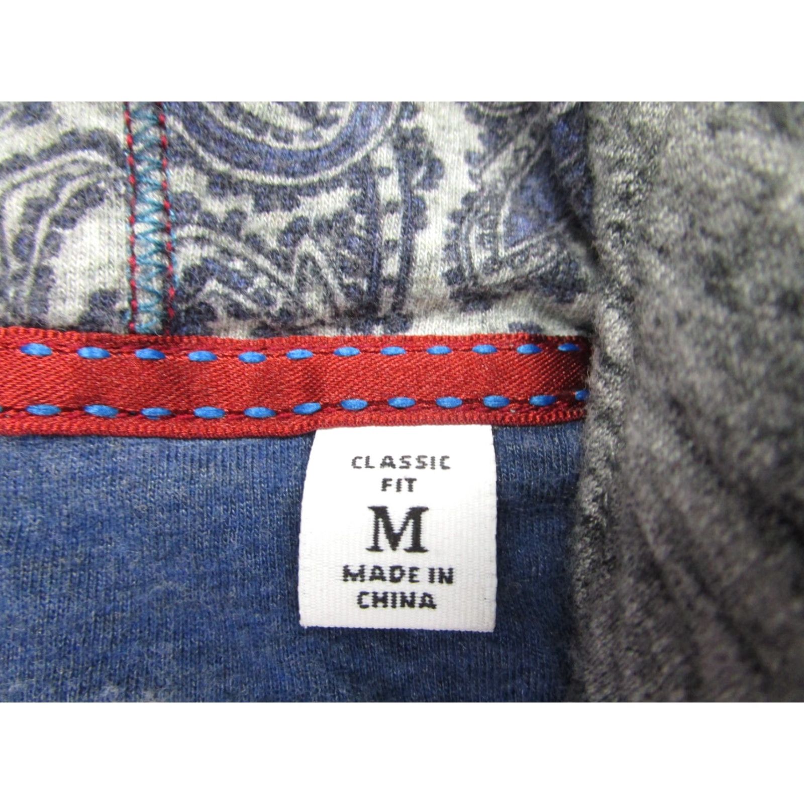 Robert Graham Robert Graham Hoodie Men M Gray Pullover 1/4 Zip Hooded Pockets Logo Sweater Sweatshirt Classic Knit Size US M / EU 48-50 / 2 - 5 Thumbnail