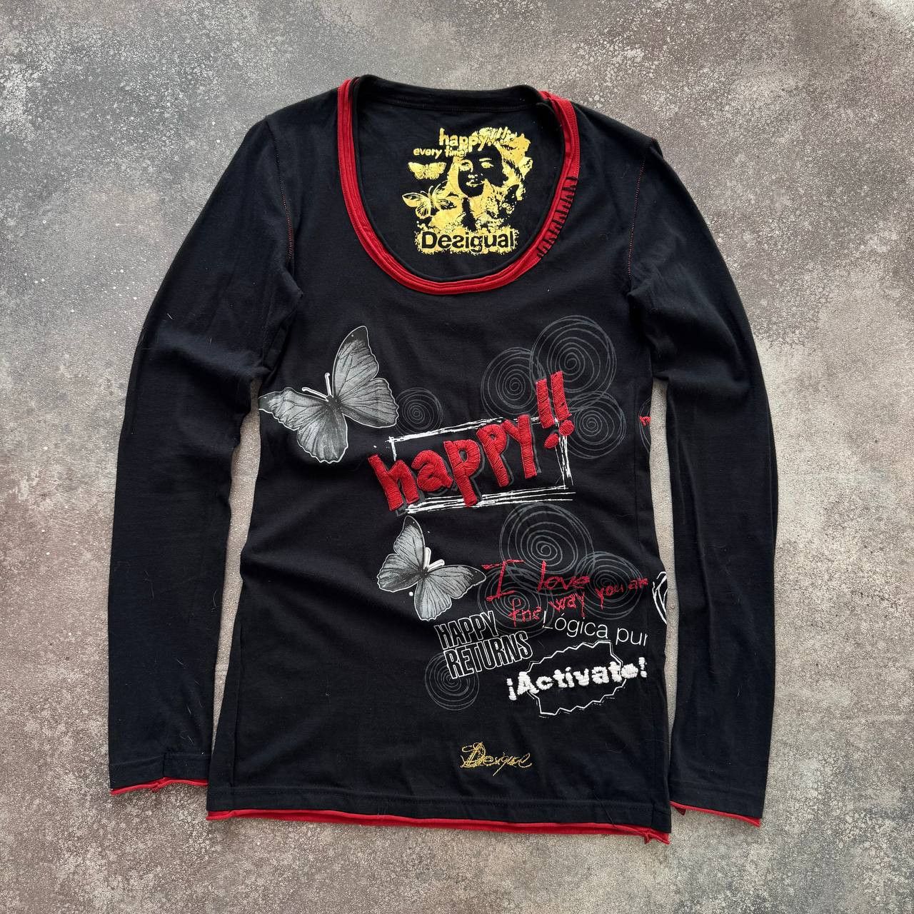 Hysteric Glamour × Japanese Brand × Vintage Y2K Desigual Vintage Amazing Crazy Long Sleeve Top Size M / US 6-8 / IT 42-44 - 1 Thumbnail