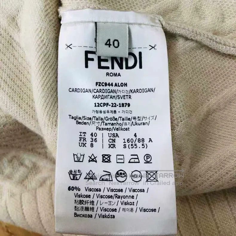 Fendi Fendi FF Lock Embossed Open Cardigan Size XS / US 0-2 / IT 36-38 - 4 Thumbnail
