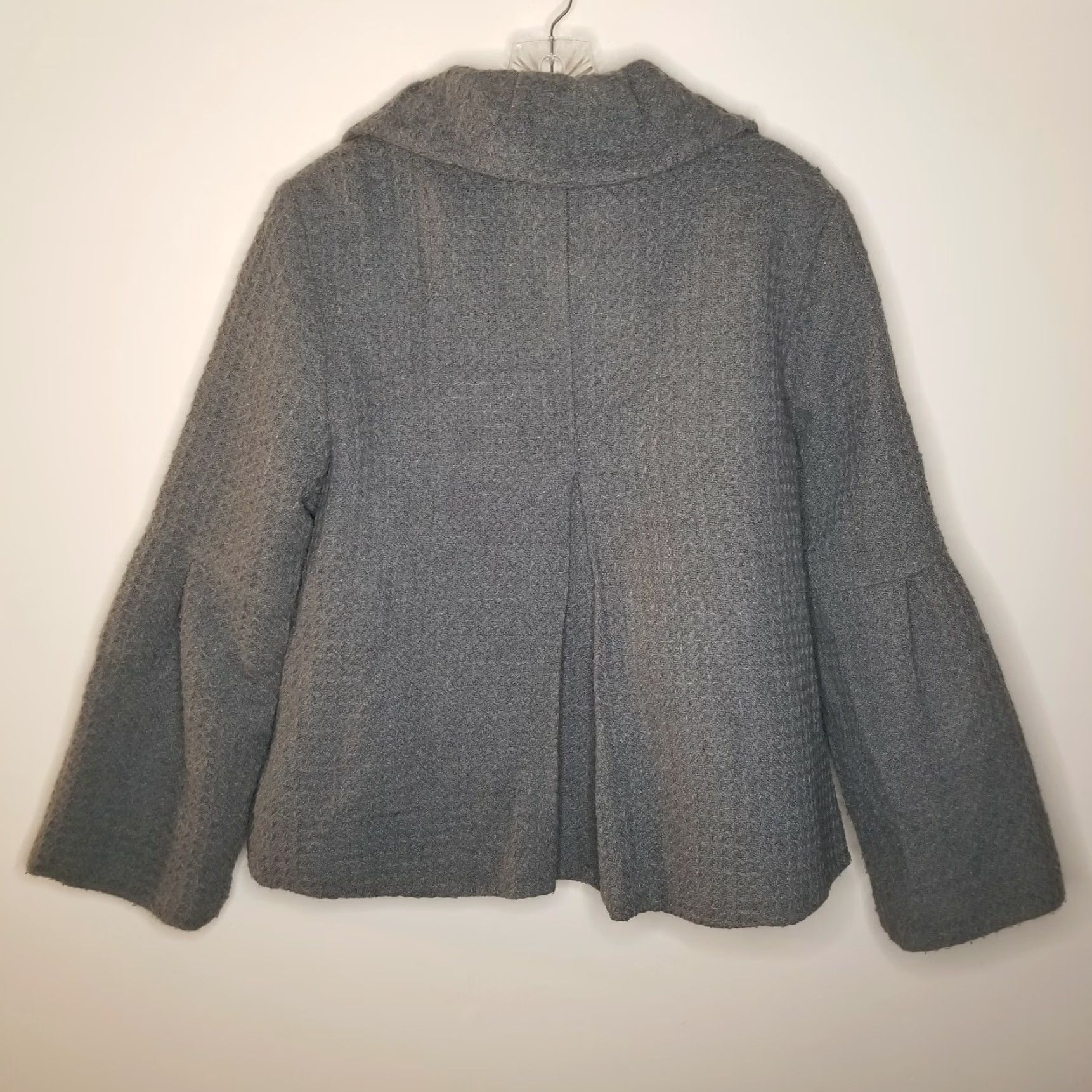 Oleg Cassini VINTAGE Oleg Cassini Jacket Women's Gray Wool Poly Nylon Blend Button Up M Adult Medium Gray Heavy Wool Blend 90s? Size M / US 6-8 / IT 42-44 - 4 Thumbnail