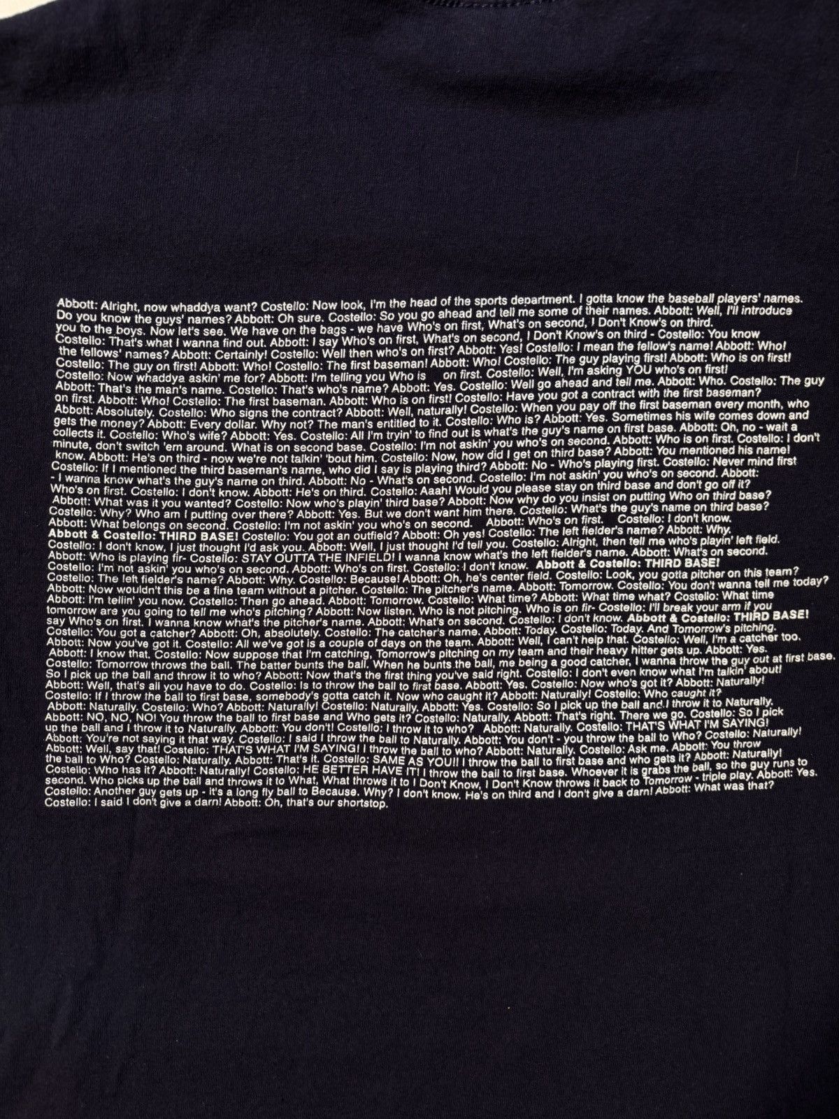 Gildan All U Activewear Abbott Costello Whos On First Y2K Baseball Size US L / EU 52-54 / 3 - 7 Thumbnail