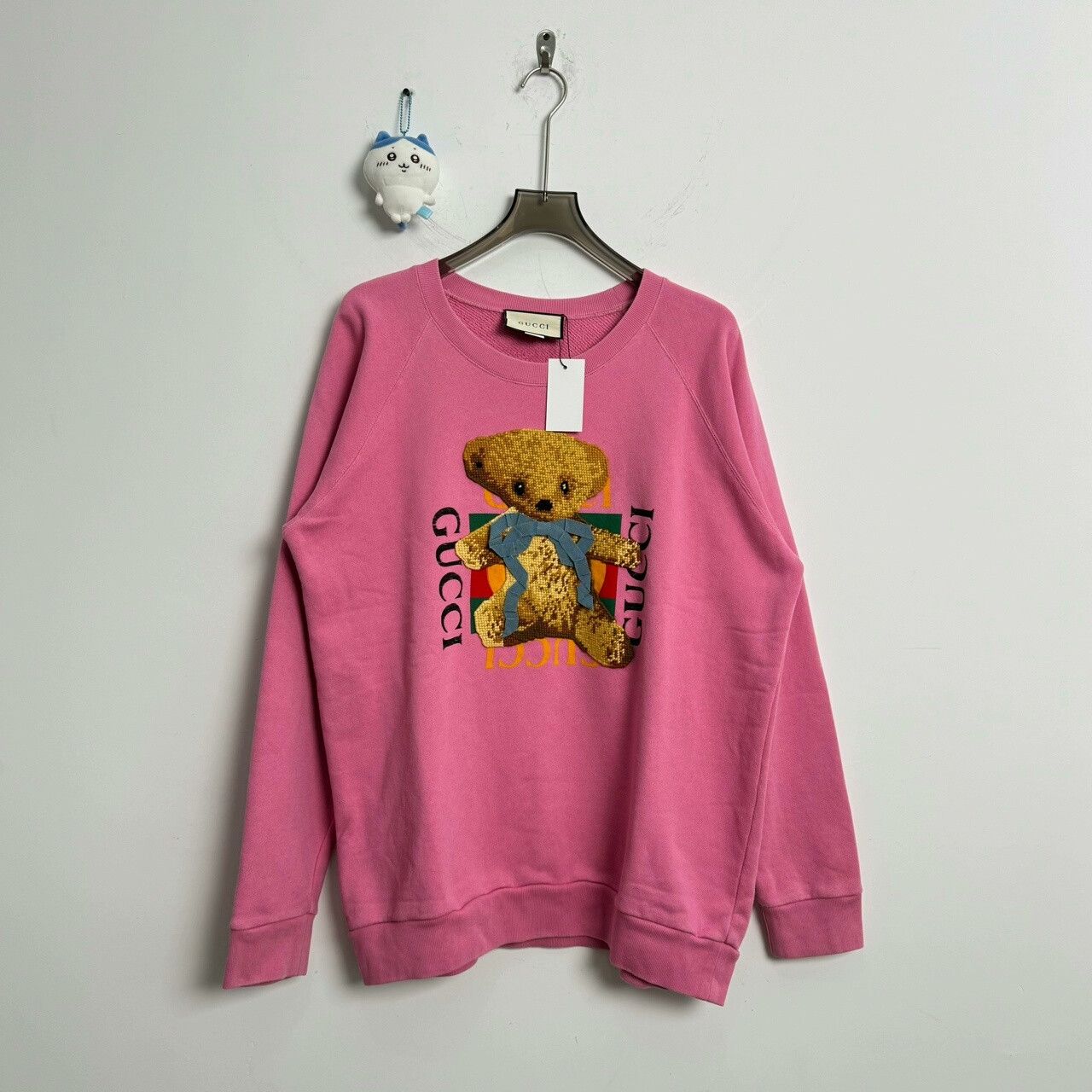 Gucci Gucci Pink Bear Logo Sweatshirt Size M / US 6-8 / IT 42-44 - 1 Thumbnail