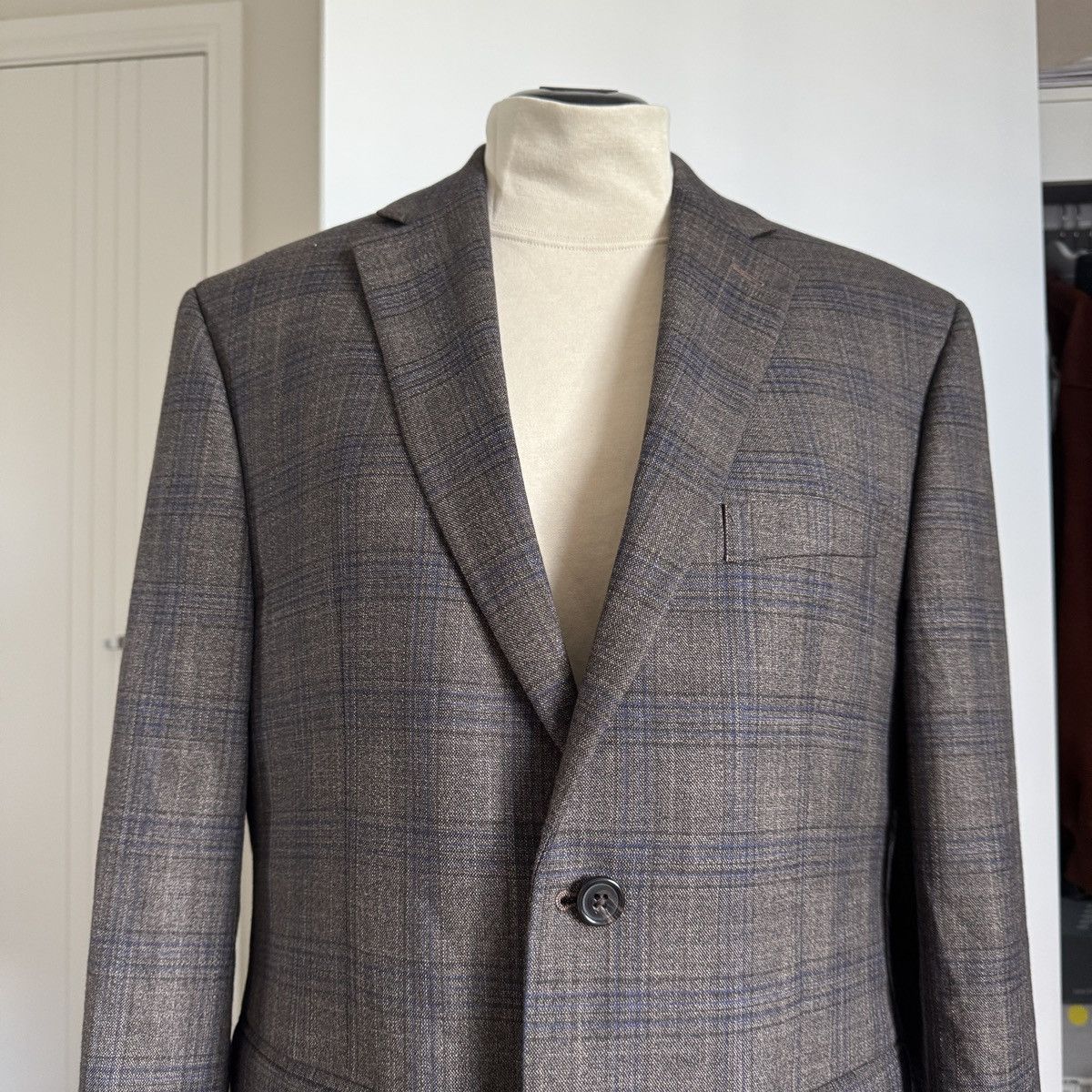 Lauren Ralph Lauren Lauren Ralph Lauren Brown Checkered Wool Blazer - 42R Size 42R - 2 Thumbnail