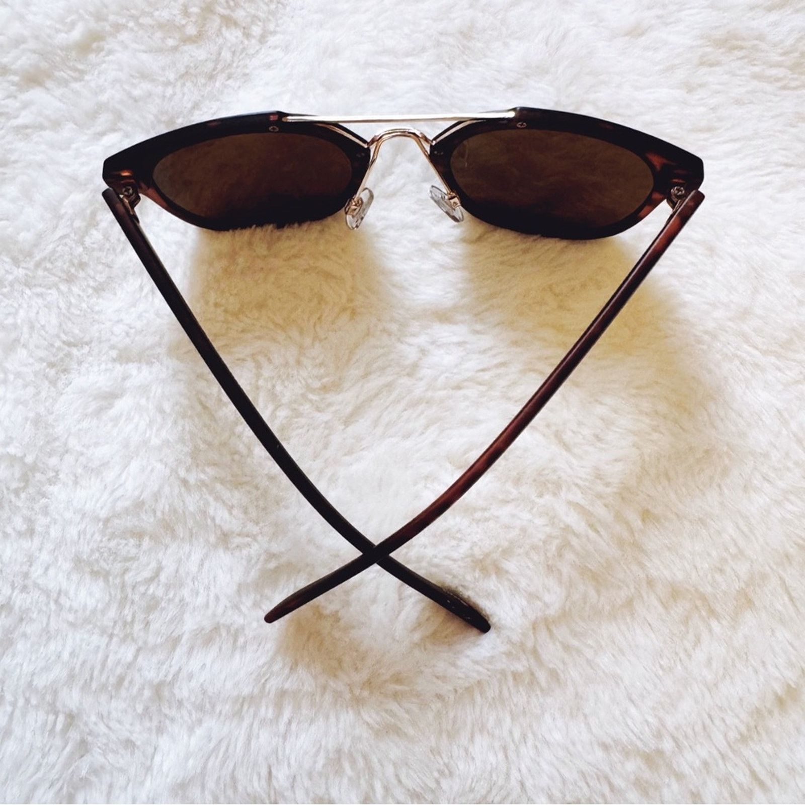 Other Alina Tortoise Brown Bold Round Sunglasses Size ONE SIZE - 12 Thumbnail