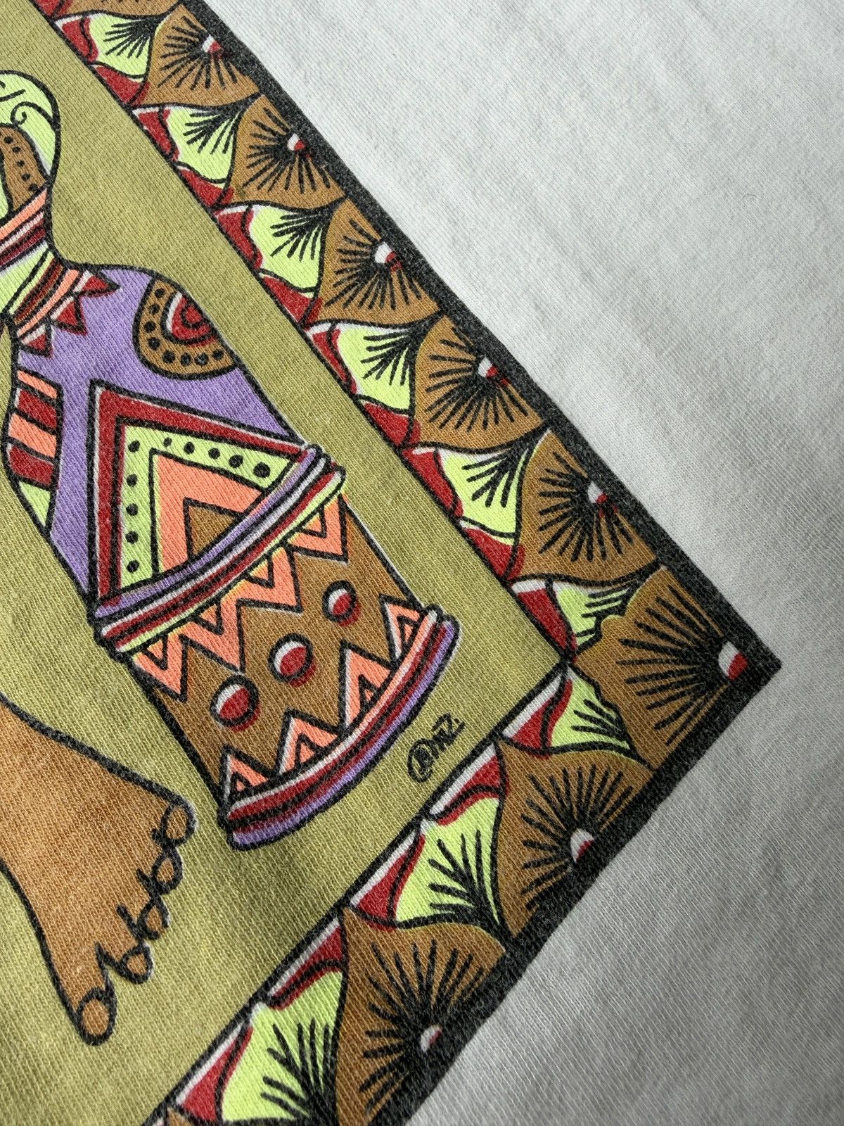 Vintage Bali Primitive Design Ethno Single Stitch Vintage T-shirt Size US XL / EU 56 / 4 - 8 Thumbnail
