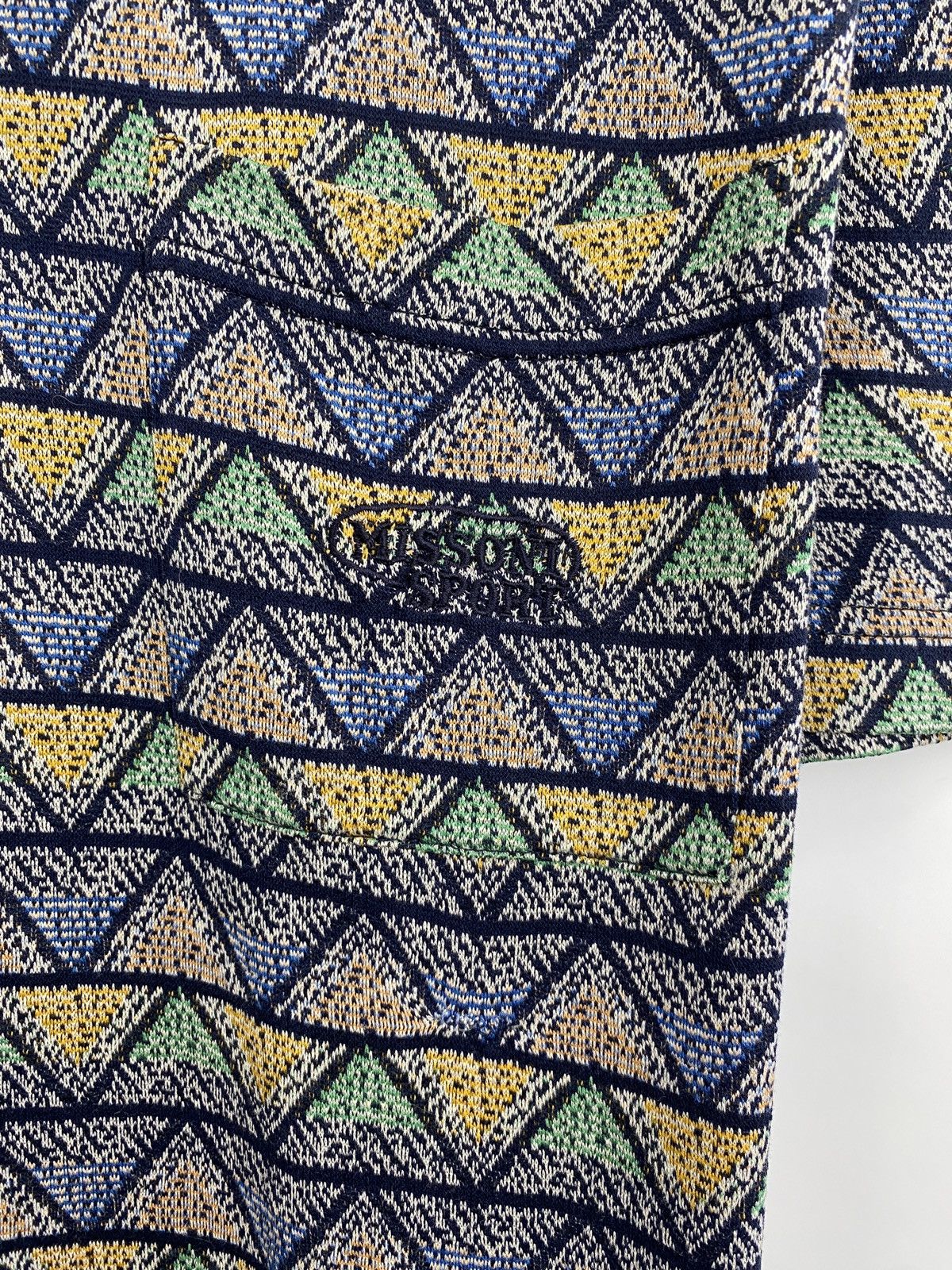 Missoni 🇮🇹 Vintage 80s Missoni Sport Striped Polo T-Shirt Rare Retro Size US L / EU 52-54 / 3 - 4 Thumbnail