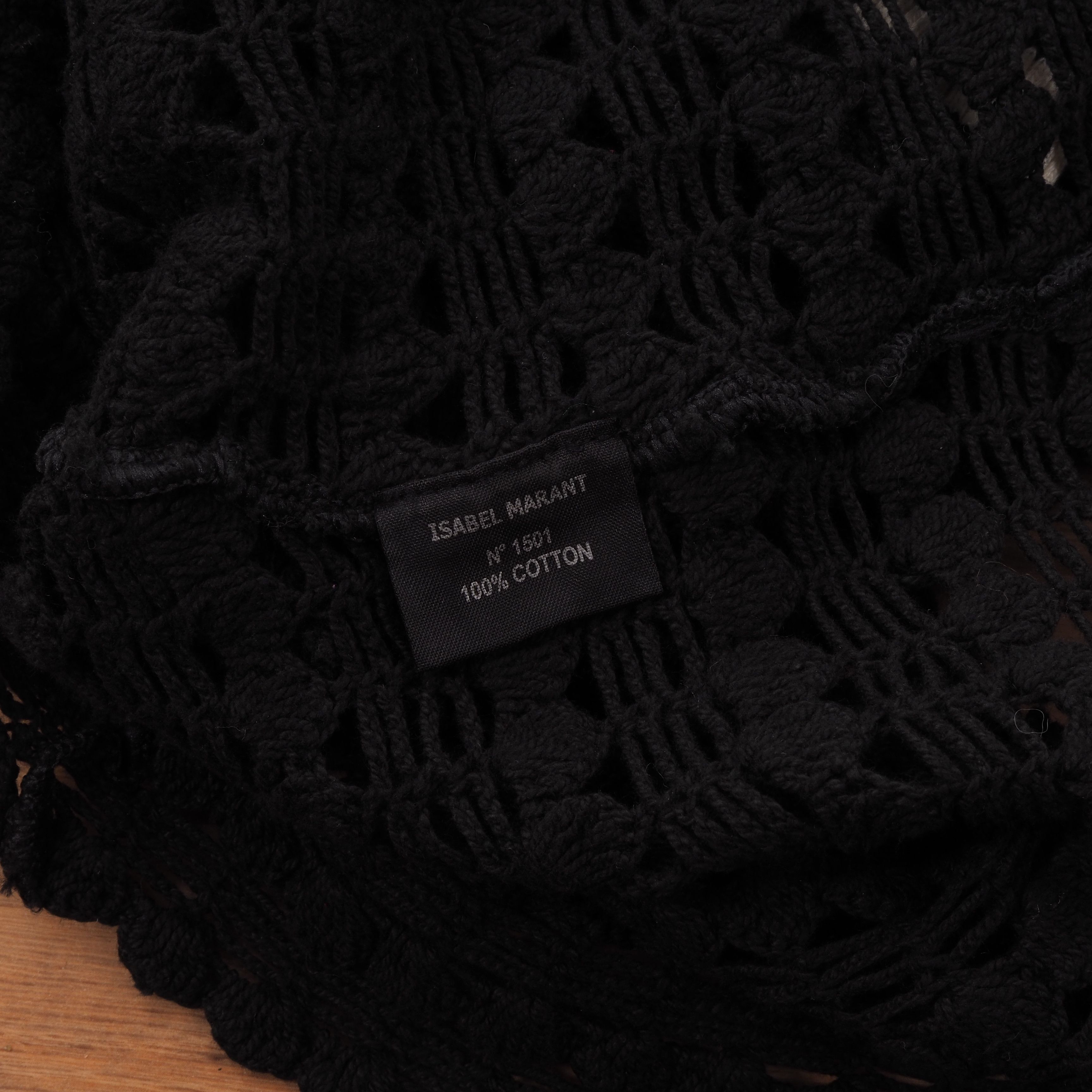 Isabel Marant × Isabel Marant Etoile Isabel Marant Etoile Black Open Knit Sheer Sweater Top Tunic Size S / US 4 / IT 40 - 6 Thumbnail