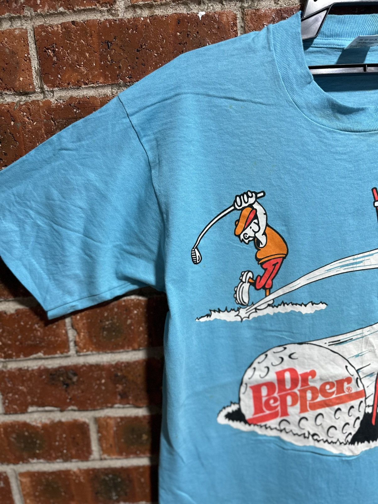 Fruit Of The Loom Vintage Dr Pepper With Flag Tyler Faded Tee Size US L / EU 52-54 / 3 - 8 Thumbnail