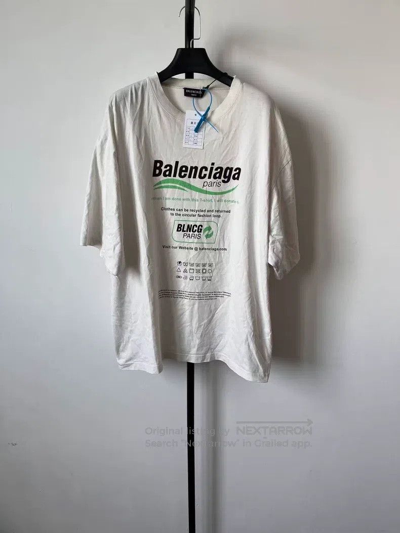 Balenciaga Balenciaga Logo printed casual classic round neck short-sl Size US M / EU 48-50 / 2 - 1 Thumbnail