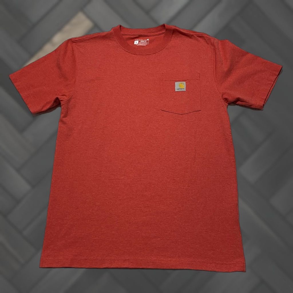 Carhartt Carhartt Shirt Mens Small Red Relaxed Fit Pocket Workwear Crewneck Tee K87-M Size US S / EU 44-46 / 1 - 1 Thumbnail