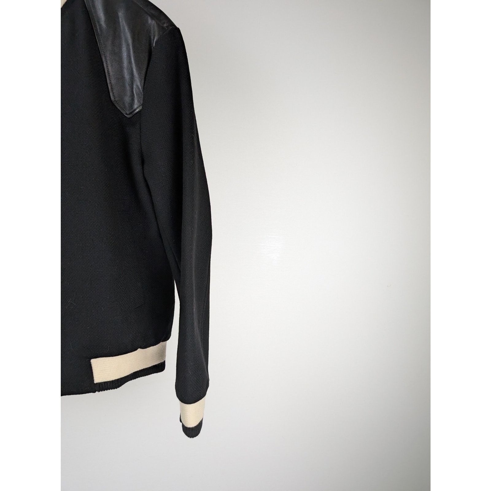 Saint Laurent Paris o1rshd1 CC20 Zipper Jacket in Black/Beige Size US M / EU 48-50 / 2 - 5 Thumbnail