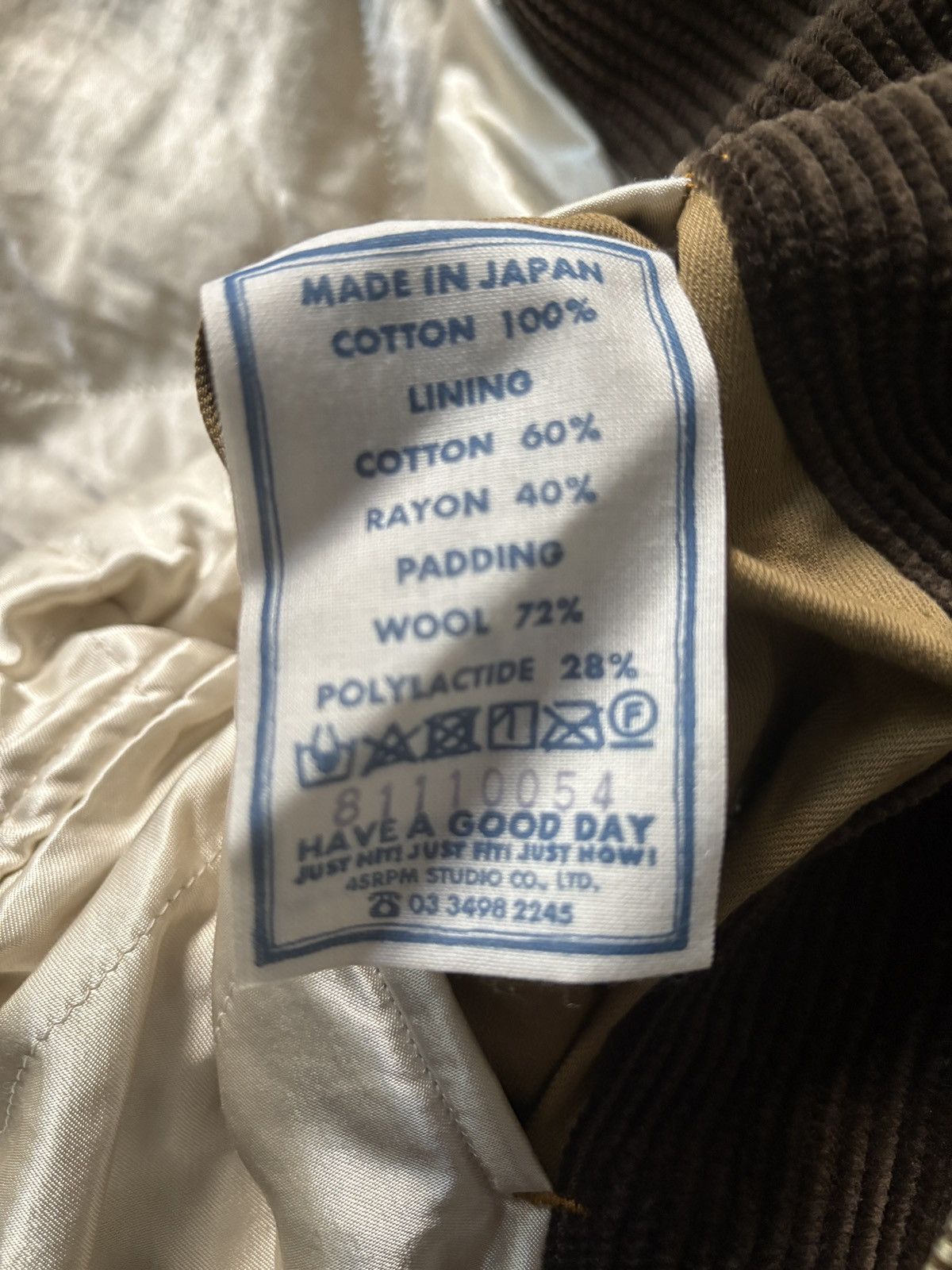 45rpm 45 RPM Corduroy Cafe Racer Jacket Size US M / EU 48-50 / 2 - 5 Thumbnail