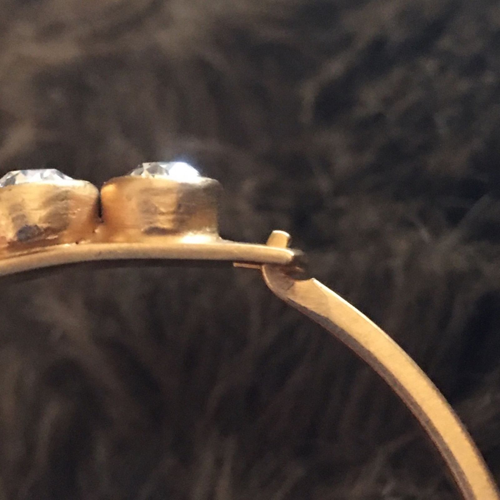Vintage Vintage matte gold tone clear crystal bracelet Size ONE SIZE - 9 Thumbnail