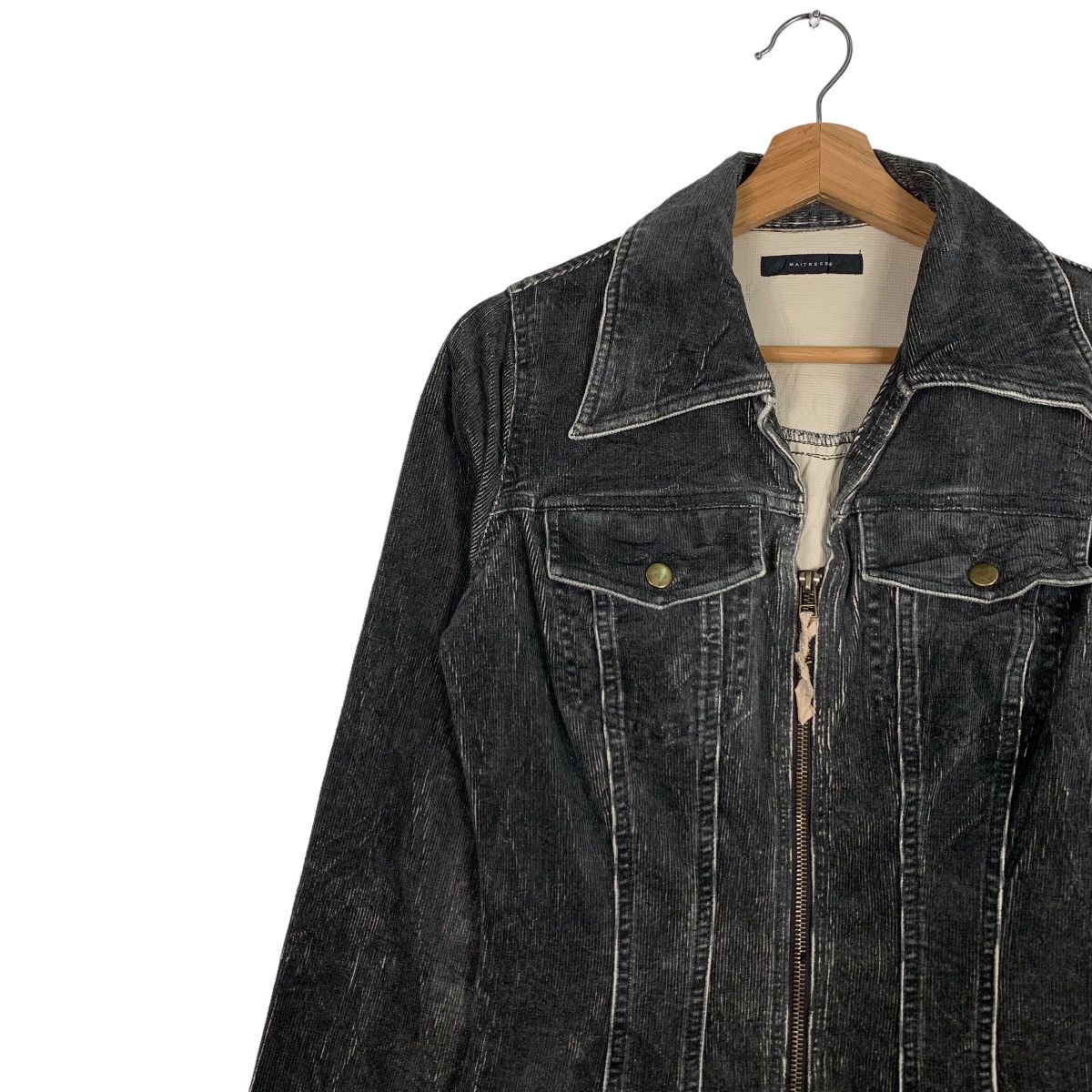 Japanese Brand MAITRESSE Corduroy Overcoat Jacket #0101-C6 Size S / US 4 / IT 40 - 7 Thumbnail
