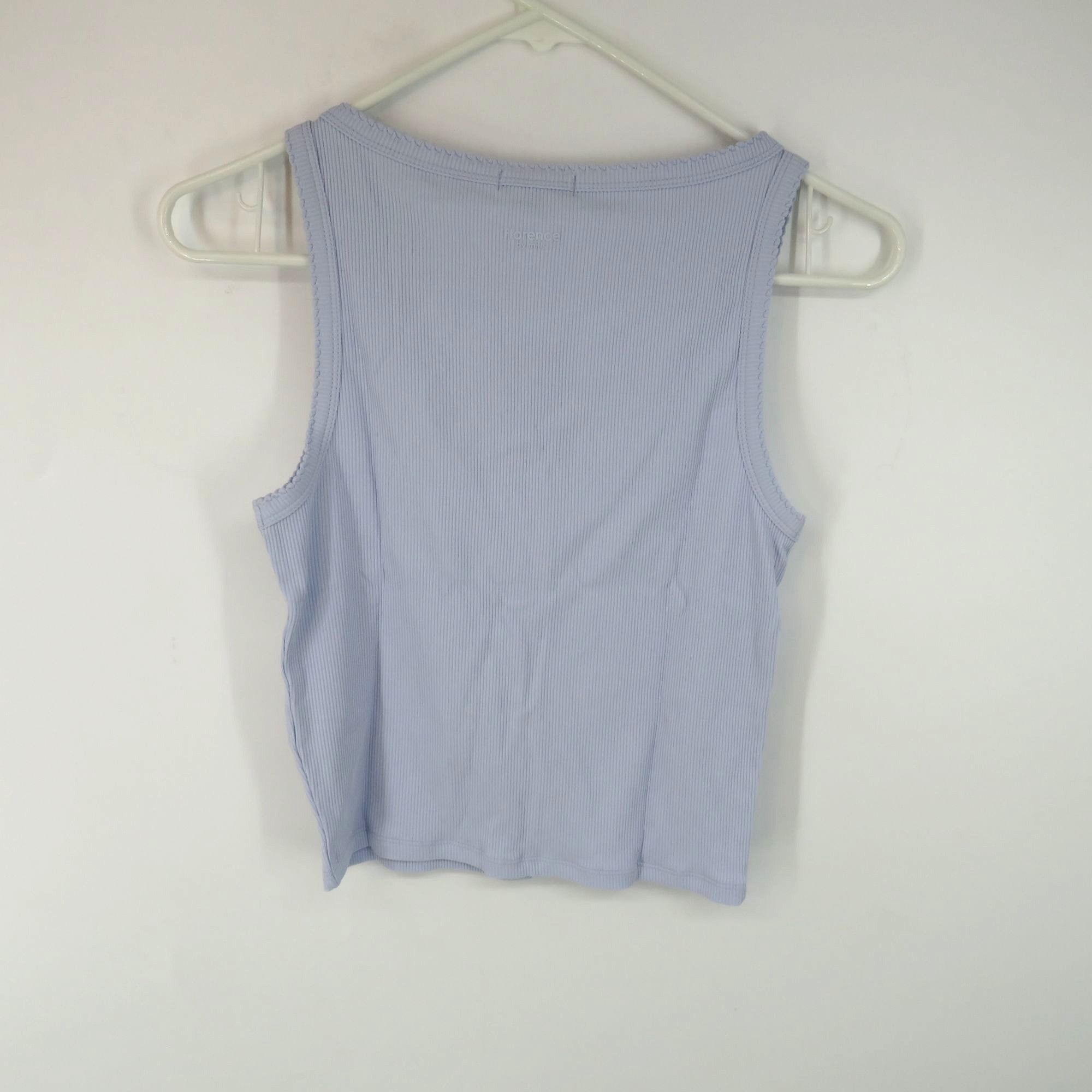 Other Florence By Mills Light Blue Ribbed Button-Up Tank Top Large Size L / US 10 / IT 46 - 4 Thumbnail