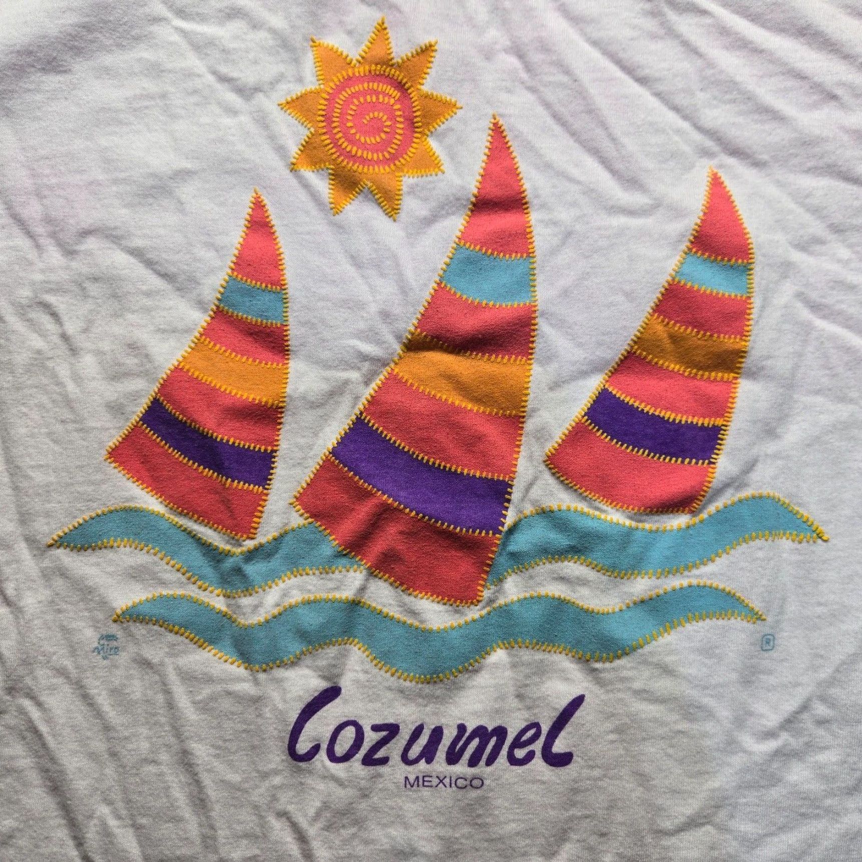 Vintage VINTAGE Cozumel Beach T-Shirt Adult Large Pink Mens Size US L / EU 52-54 / 3 - 2 Thumbnail