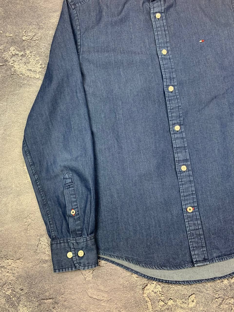 Tommy Hilfiger Tommy Hilfiger Mens Blue Denim Cotton Button Down Shirt Size US S / EU 44-46 / 1 - 4 Thumbnail