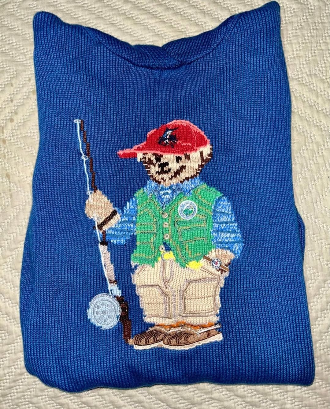 Polo Ralph Lauren × Ralph Lauren RARE Polo bear knit sweater hoodie fisherman Size US L / EU 52-54 / 3 - 2 Thumbnail