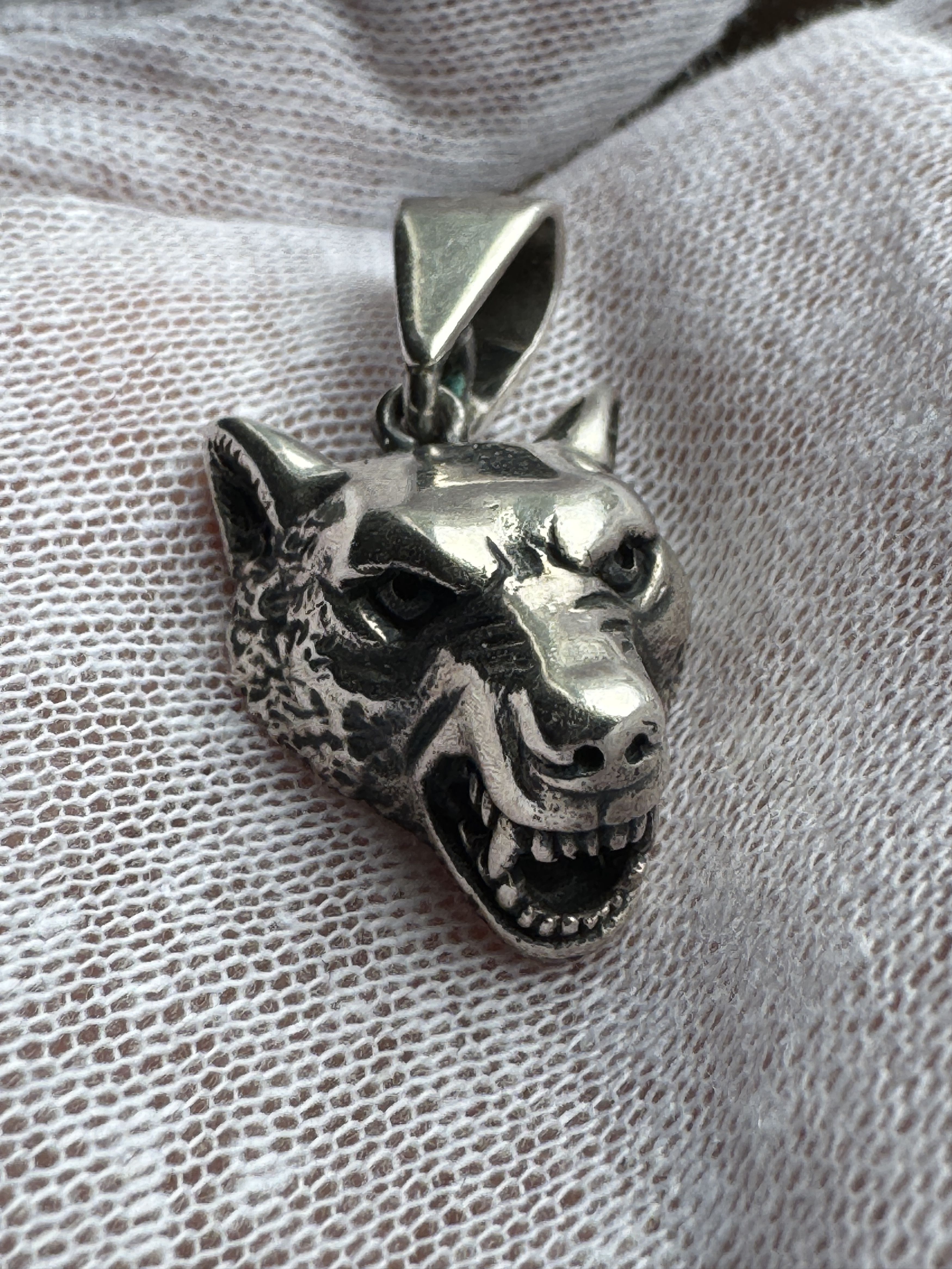 The Great Frog Small Wolf Head Pendant Size ONE SIZE - 3 Thumbnail