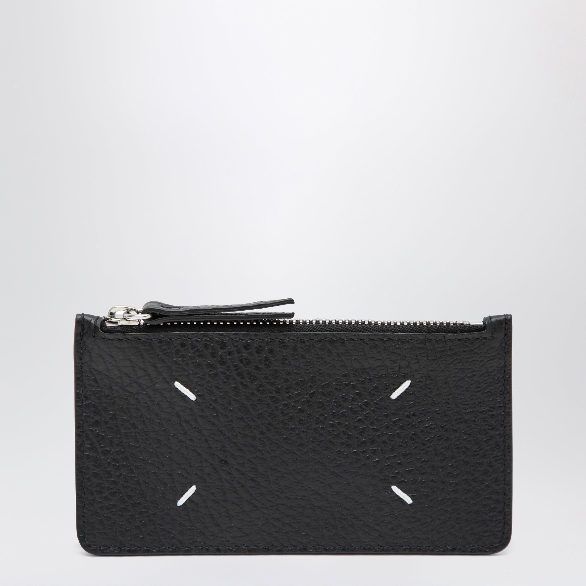 Maison Margiela Maison Margiela Black Four Stitches Zip Cardholder Size ONE SIZE - 1 Thumbnail