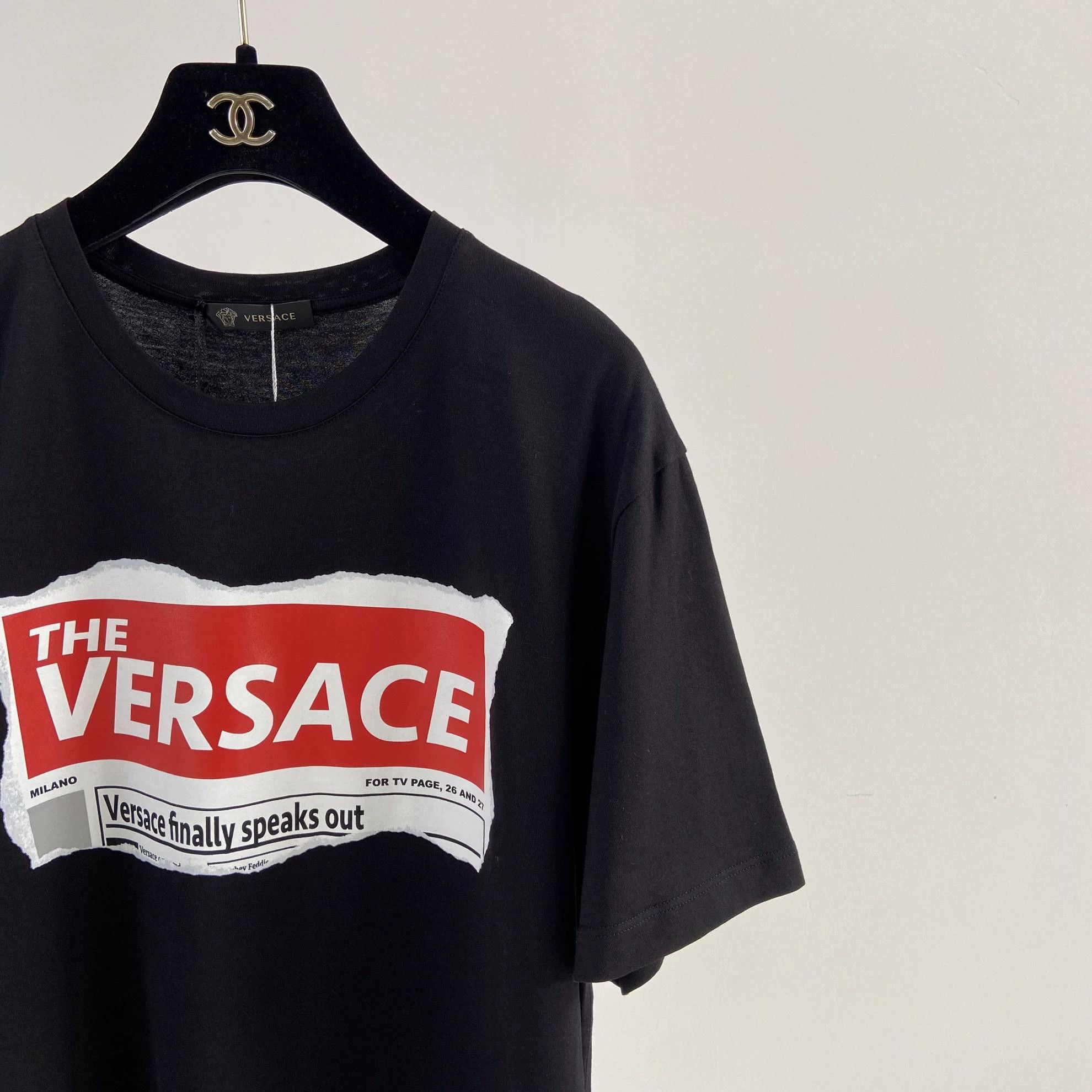 Versace Versace Black Logo T-Shirt L With Tags 5646 Size L / US 10 / IT 46 - 4 Thumbnail