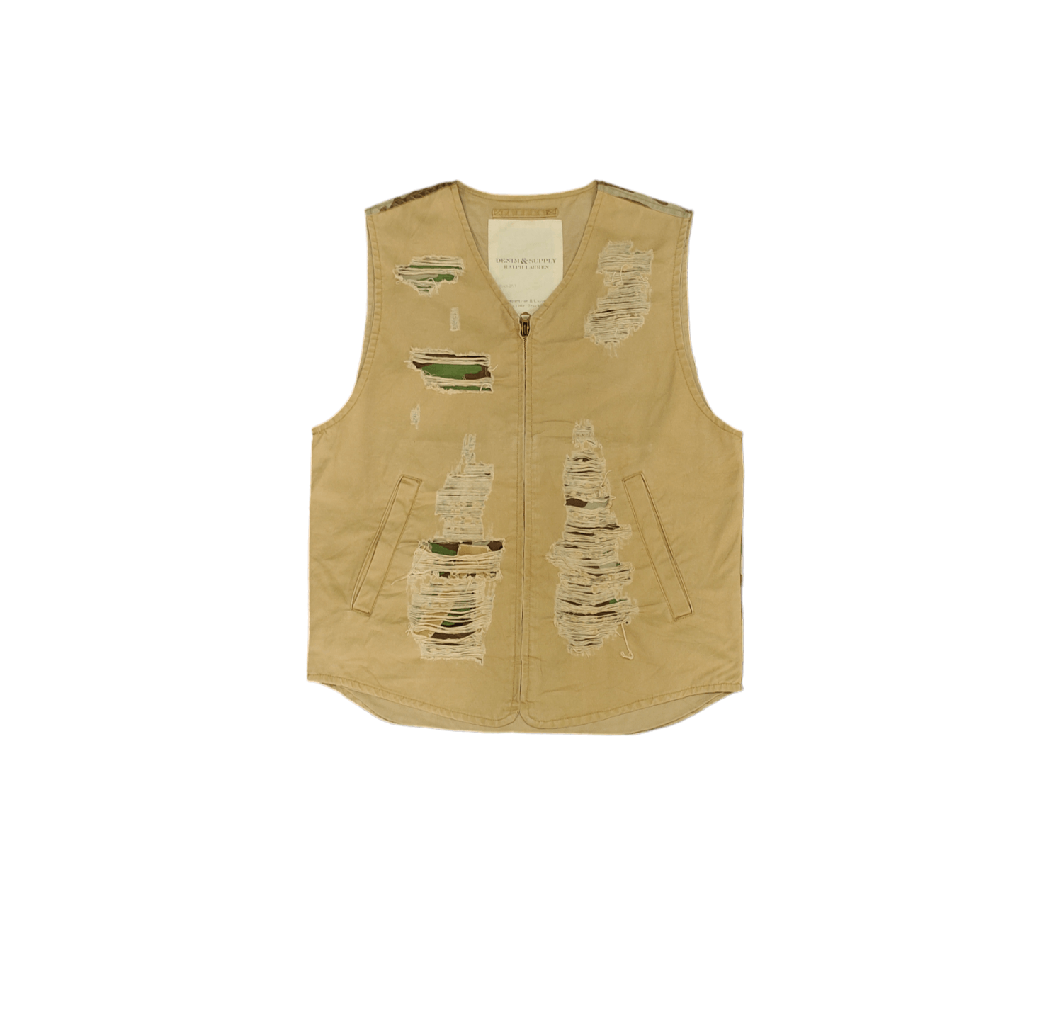 Denim & Supply Ralph Lauren Denim And Supply Ralph Lauren Camouflage Distress Style Vest Size US S / EU 44-46 / 1 - 1 Thumbnail