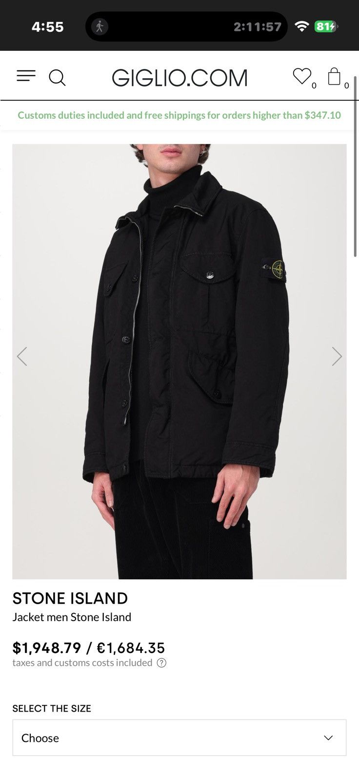 Stone Island David TC Primaloft Insulated Jacket Size US L / EU 52-54 / 3 - 2 Thumbnail