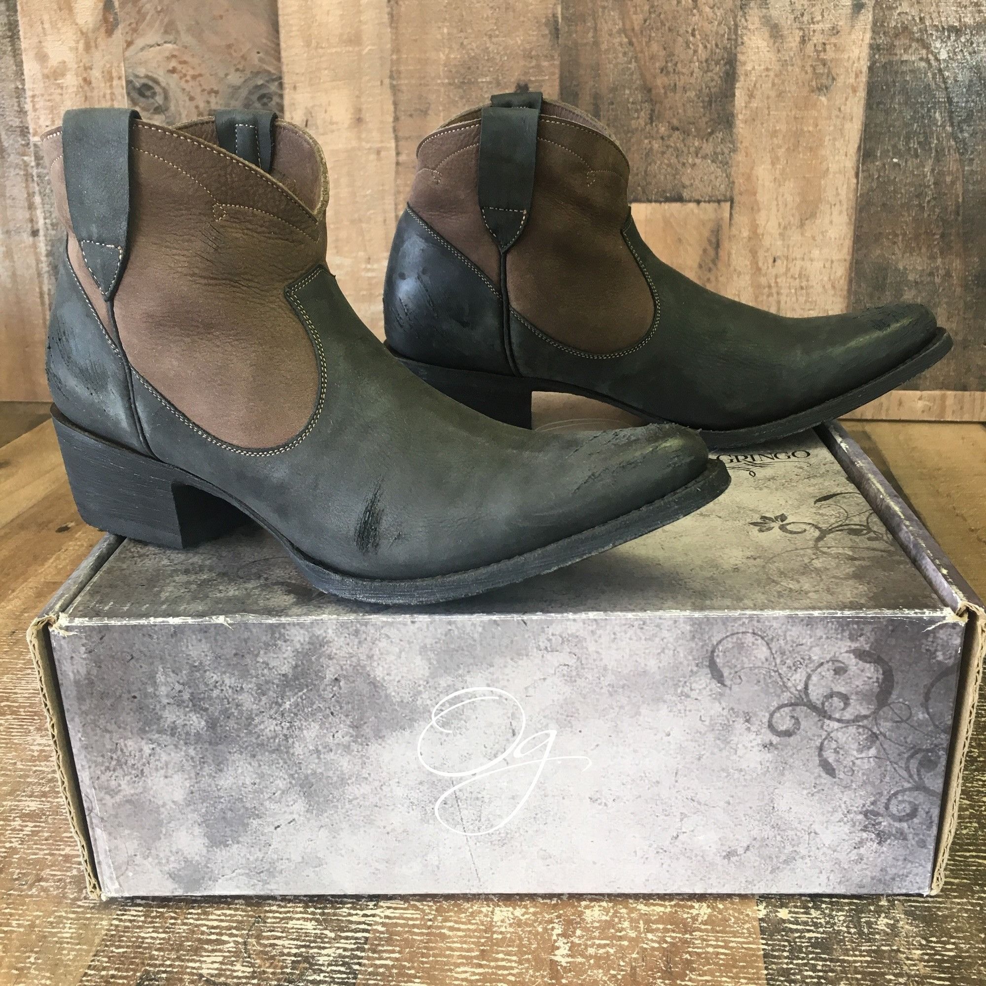 image of Old Gringo Carmina Ogbl1883-3 Ankle Cowboy Boots Womens 7 B in Brown