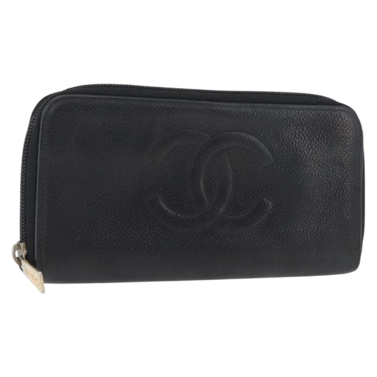 Chanel Chanel Long Wallet Caviar Skin Black CC Size ONE SIZE - 1 Thumbnail