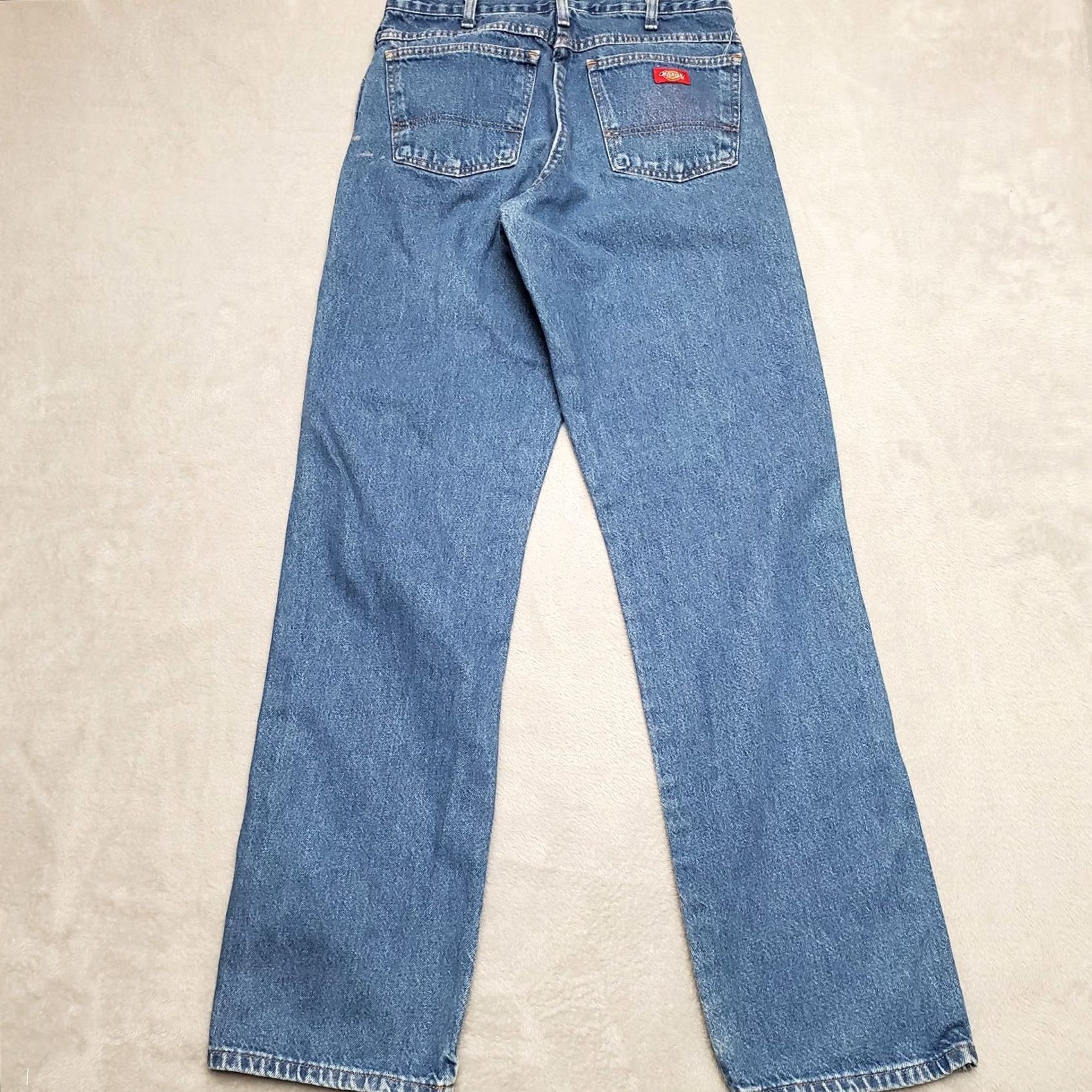 Dickies Dickies Jeans Mens 32x35 Blue Denim Straight Leg Workwear Casual Comfort Pants Size US 32 / EU 48 - 5 Thumbnail