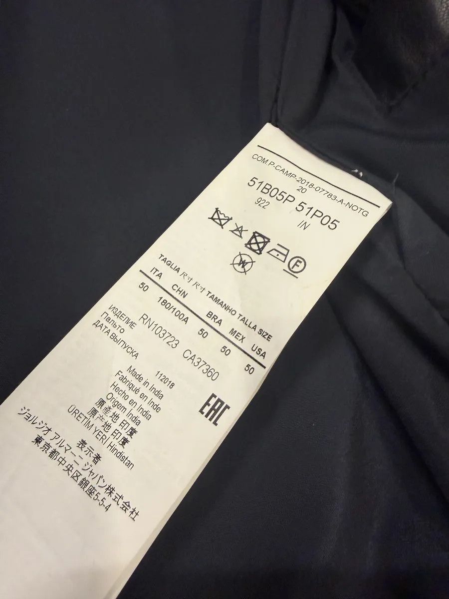 Emporio Armani AW2018 Emporio Armani Navy & Black Waffled Leather Bomber Jacket Size US M / EU 48-50 / 2 - 11 Thumbnail