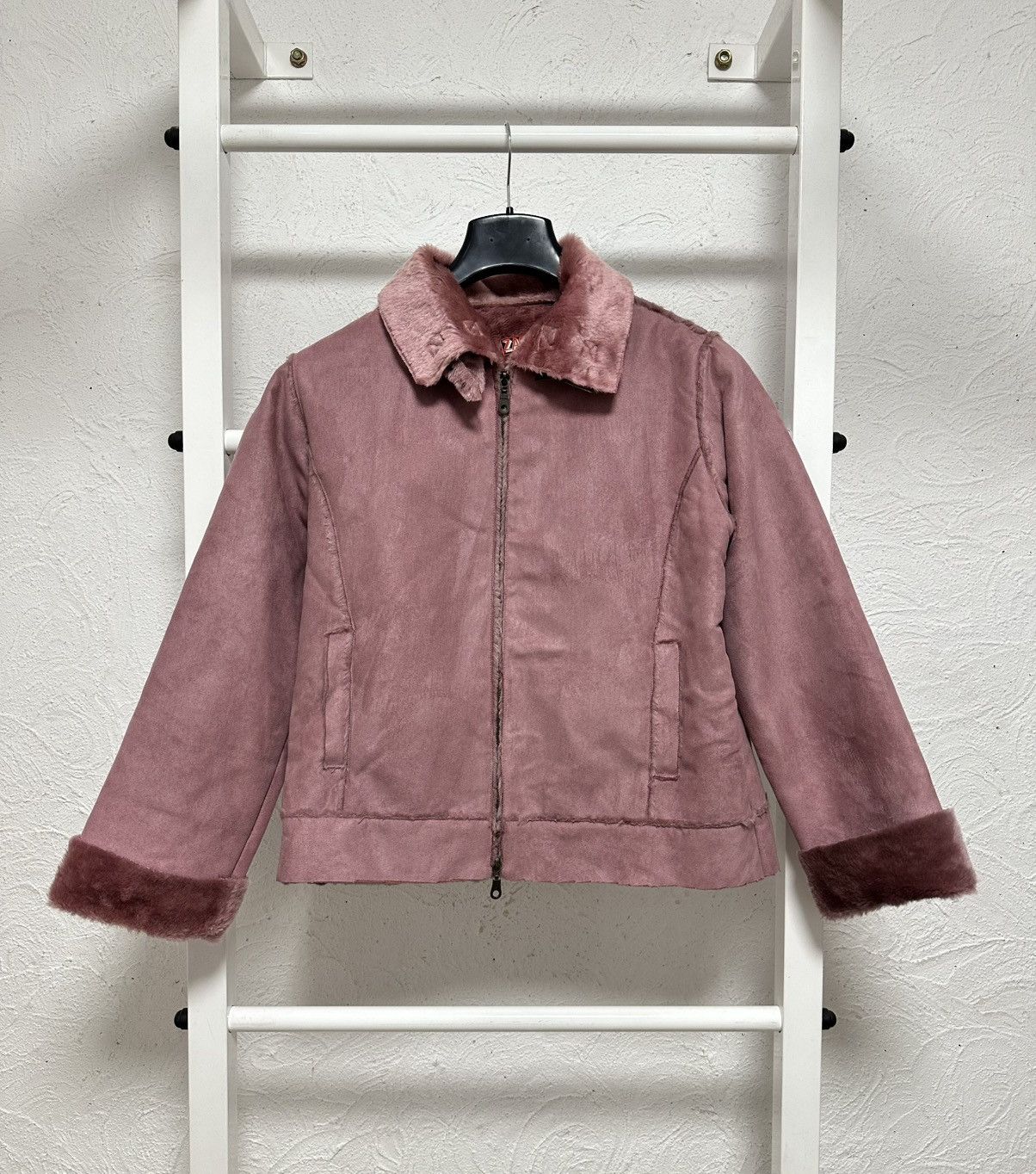 Japanese Brand × Vintage Y2K Hysteric Glamour Pink Shearling Jacket Vintage Size M / US 6-8 / IT 42-44 - 1 Thumbnail
