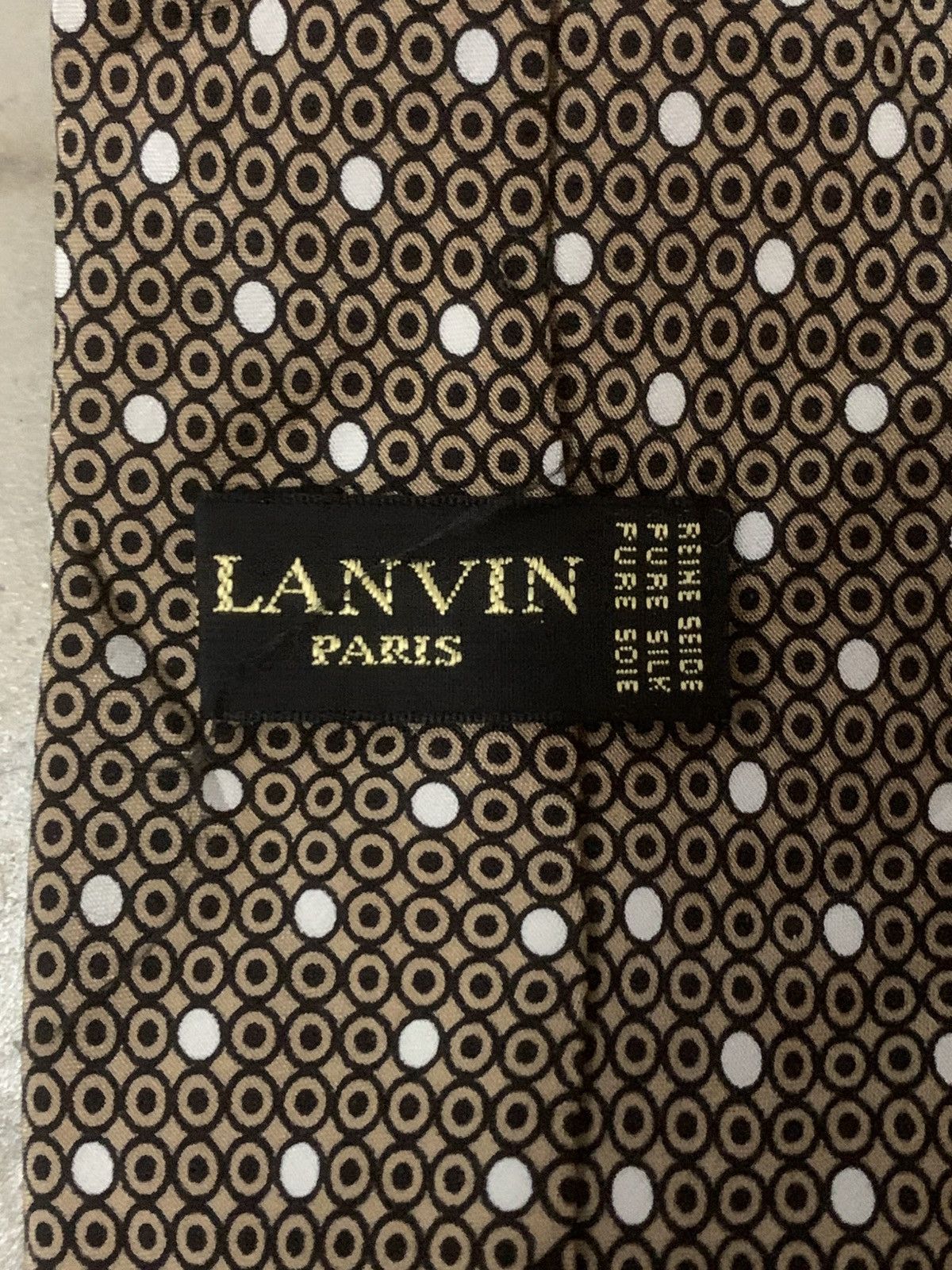 Designer × Lanvin Lanvin Pure Silk Office Tie Made In France Size ONE SIZE - 4 Thumbnail