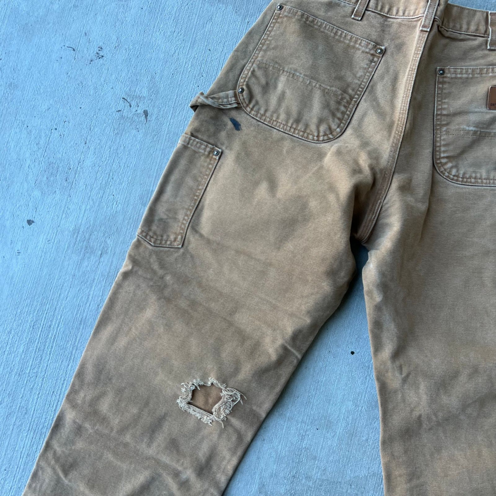 Carhartt × Vintage Carhartt brown double knee work wear carpenter pants Size US 32 / EU 48 - 9 Thumbnail