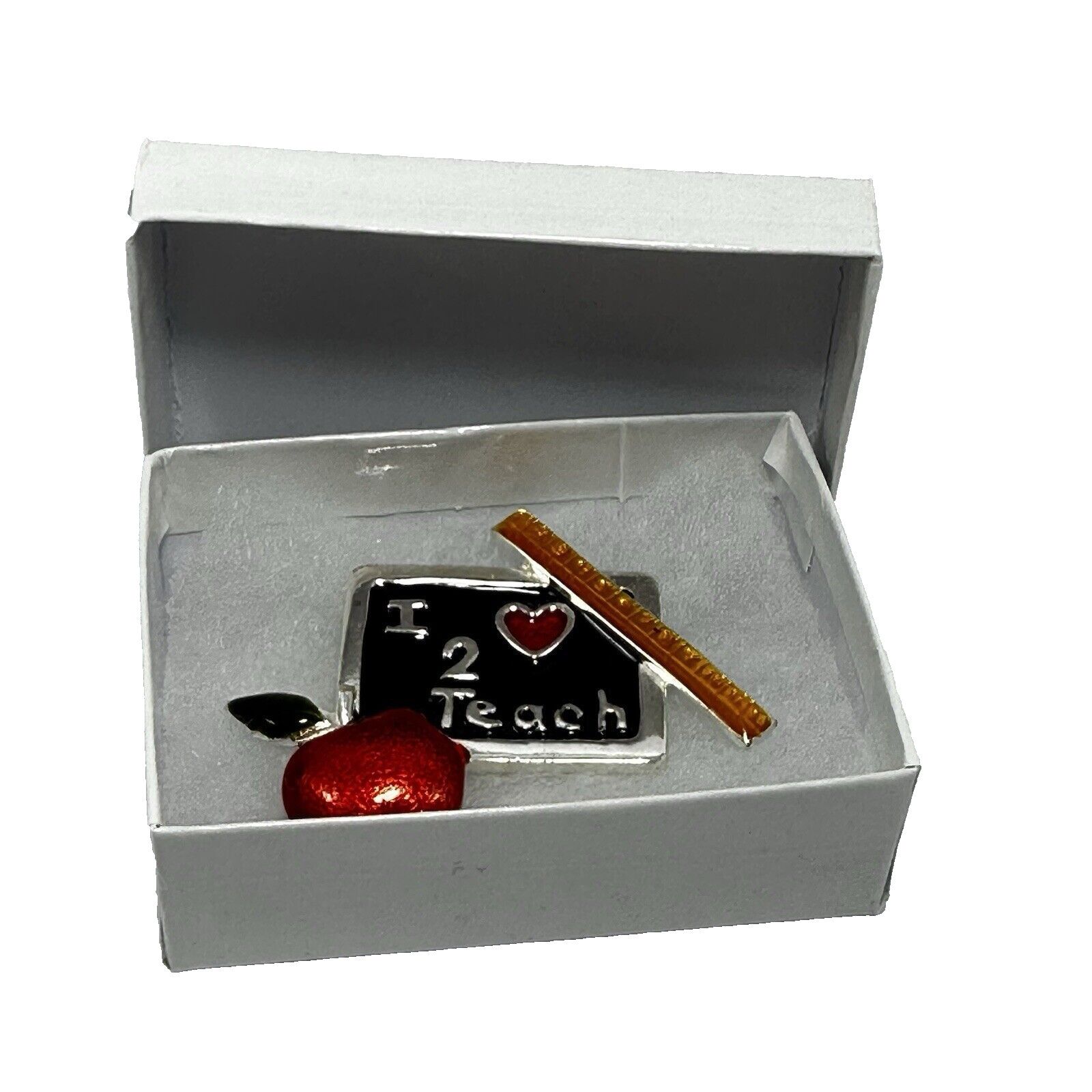 Other I Love 2 Teach Apple Teacher Brooch Pin Button Appreciation Size ONE SIZE - 3 Thumbnail