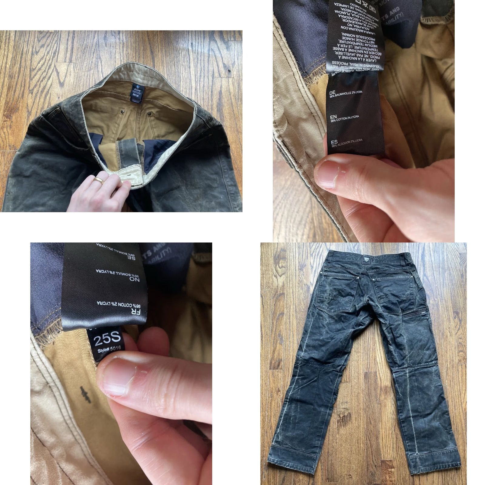 Vintage Kuhl Rydr Pants Mens Size 30x30 Canvas Midnight Brown Vintage Patina Dye Size US 30 / EU 46 - 8 Thumbnail