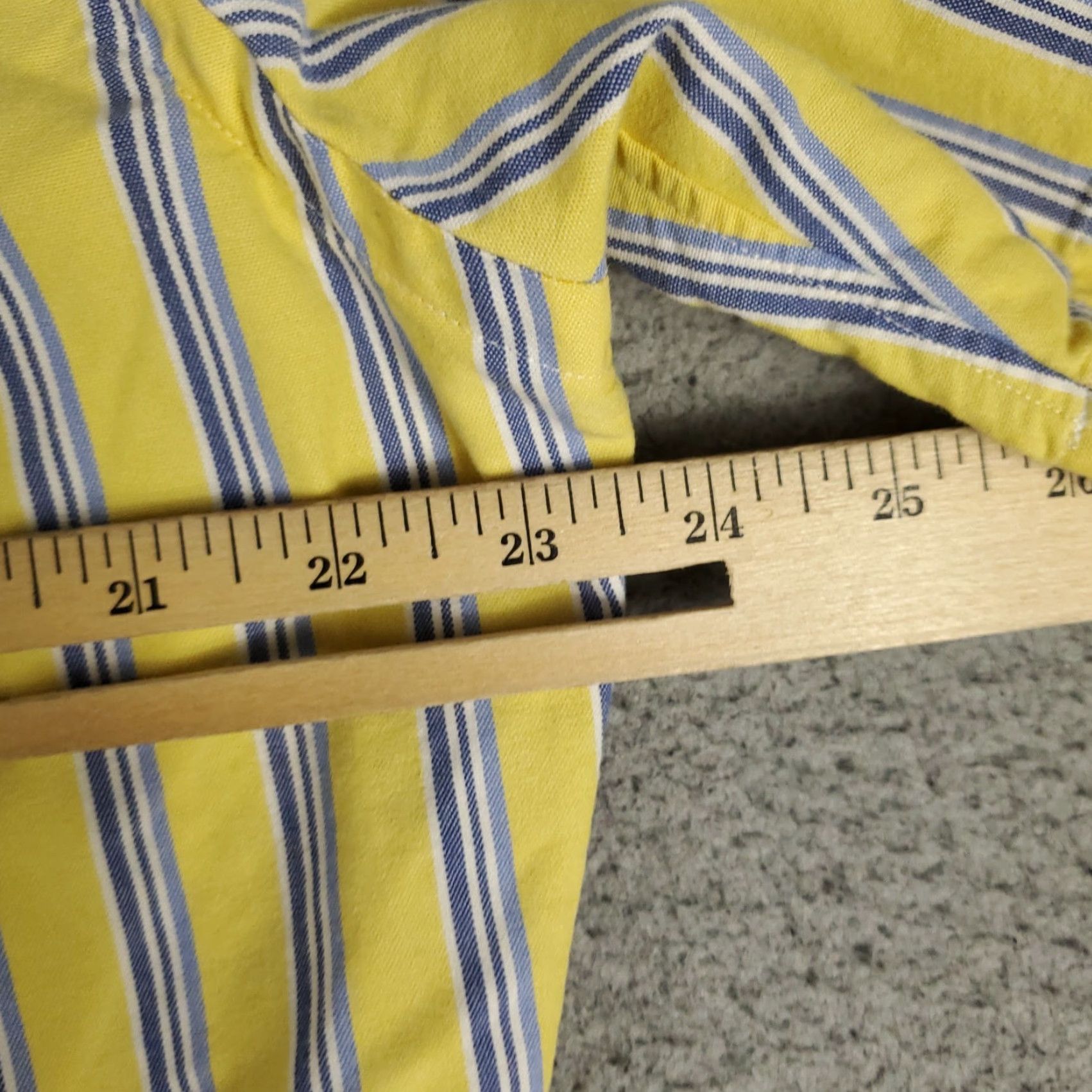 Ralph Lauren Ralph Lauren Button-Up Shirt Mens Medium Yellow Blue Striped Collared Short Sleeve Size US M / EU 48-50 / 2 - 5 Thumbnail