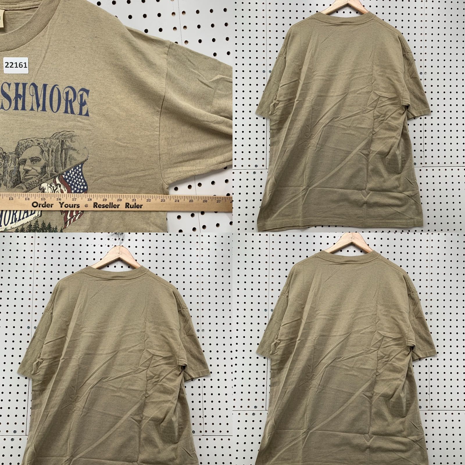 Vintage VINTAGE 90s Shirt Brown Mount Rushmore USA Made Adult XL Mens Size US XL / EU 56 / 4 - 9 Thumbnail