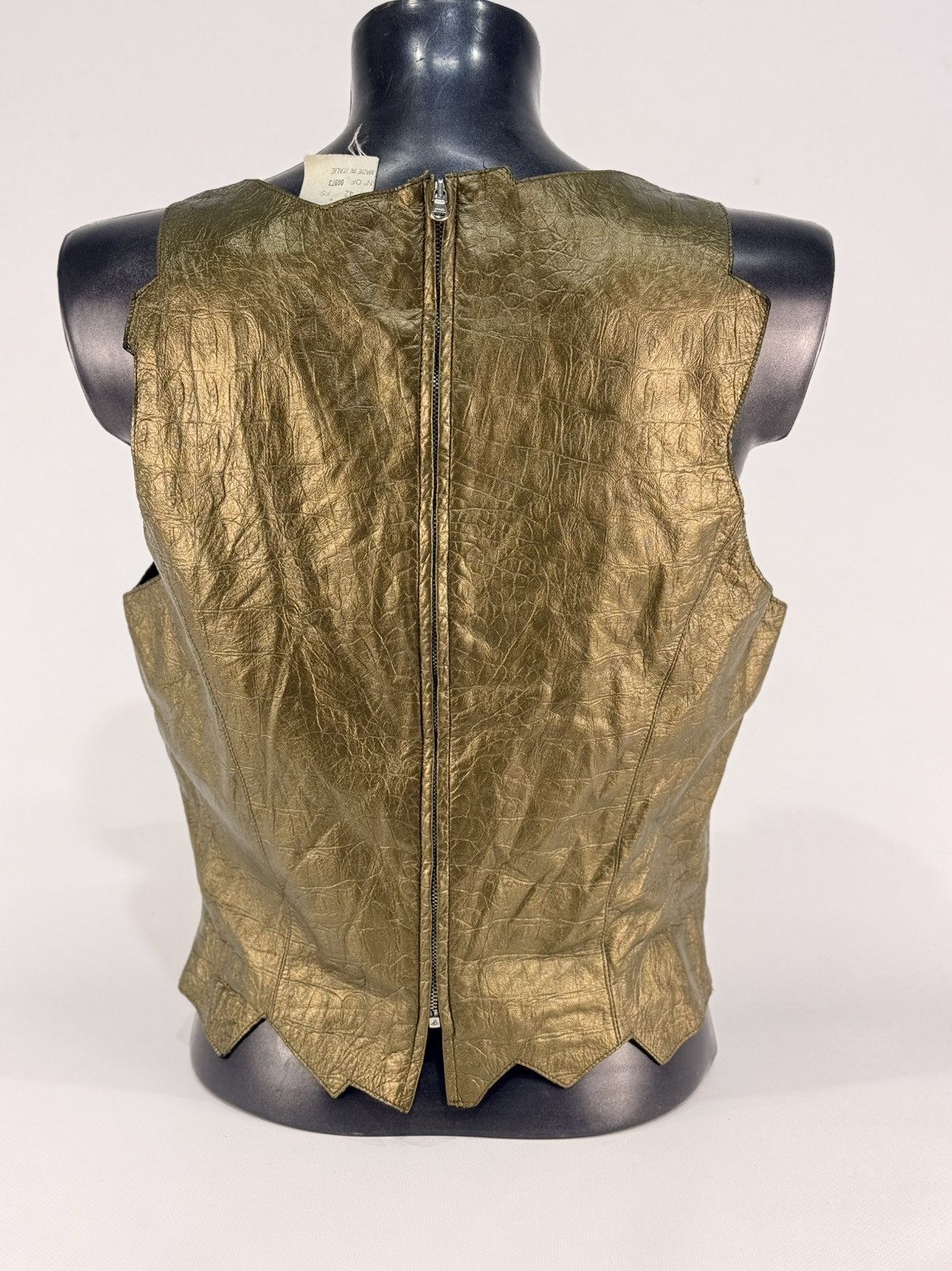 Thierry Mugler Archive Thierry Mugler Metallic Croc Leather Top Size M / US 6-8 / IT 42-44 - 2 Thumbnail