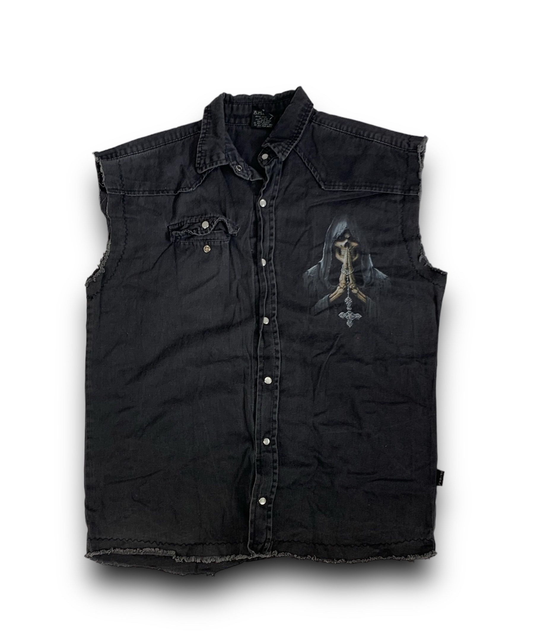 Vintage Vintage Death Skull Vest Jacket Size M Size US M / EU 48-50 / 2 - 2 Thumbnail