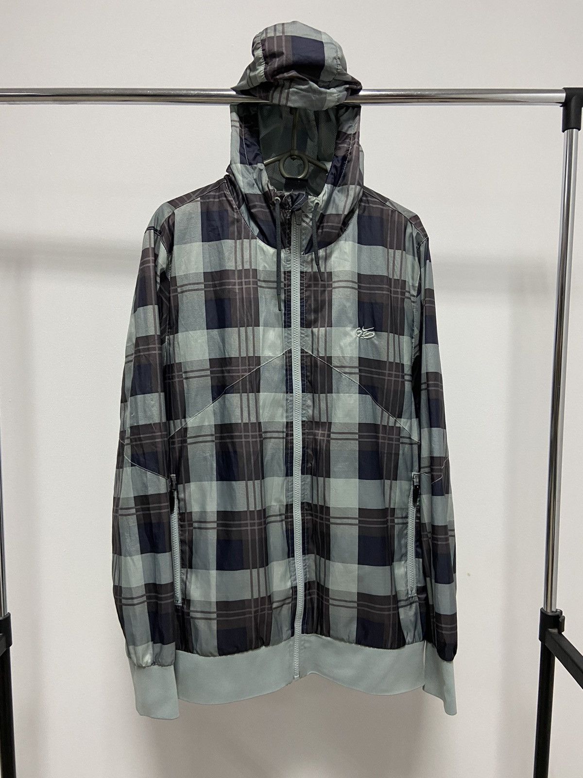 Nike Vintage Jacket Small Logo Swoosh Check overprint