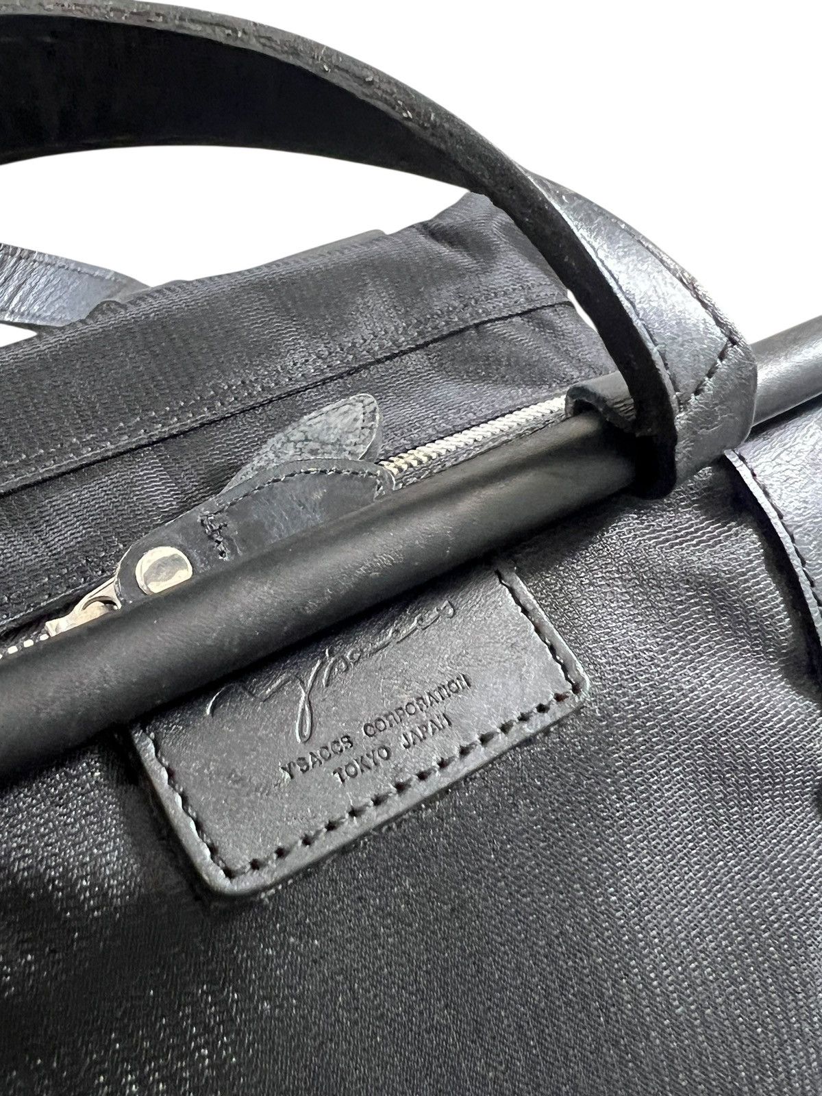 Yohji Yamamoto Vintage Yohji Yamamoto Y’SACCS Boston Bag Leather Trim Size ONE SIZE - 9 Thumbnail