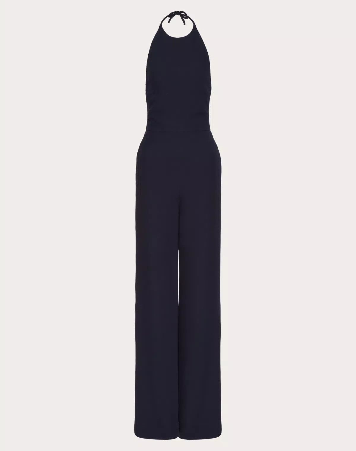 Valentino o1s1wg110625 Cady Couture Jumpsuit in Navy Blue Size 25" / US 0 / IT 36 - 1 Thumbnail