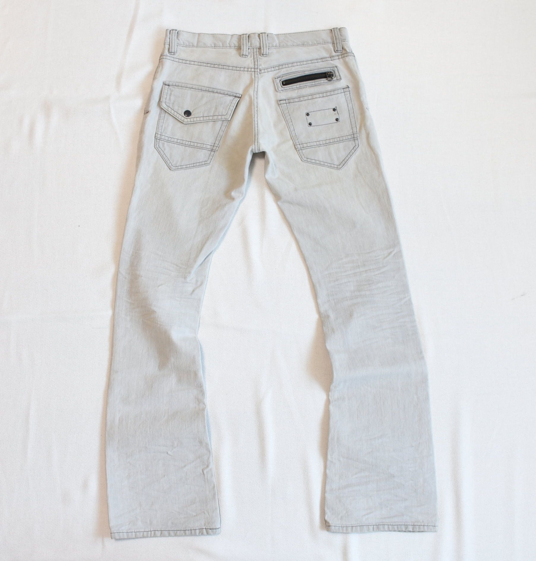 Japanese Brand TETE HOMME Y2K Flare Denim Pants Light Wash Japan Style Size US 31 - 5 Thumbnail