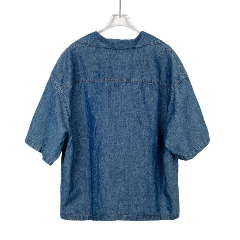 Prada Prada 23 blue logo triangle lapel cotton short-sleeved deni Size US M / EU 48-50 / 2 - 2 Thumbnail